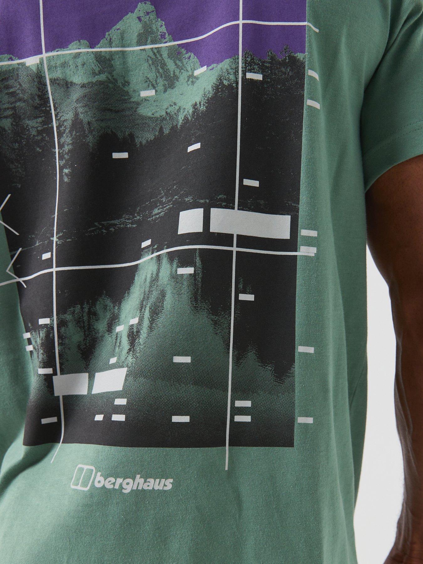 Image 2 of 5 of Berghaus Mens Graphic Back Print Crew Neck T-Shirt - Green