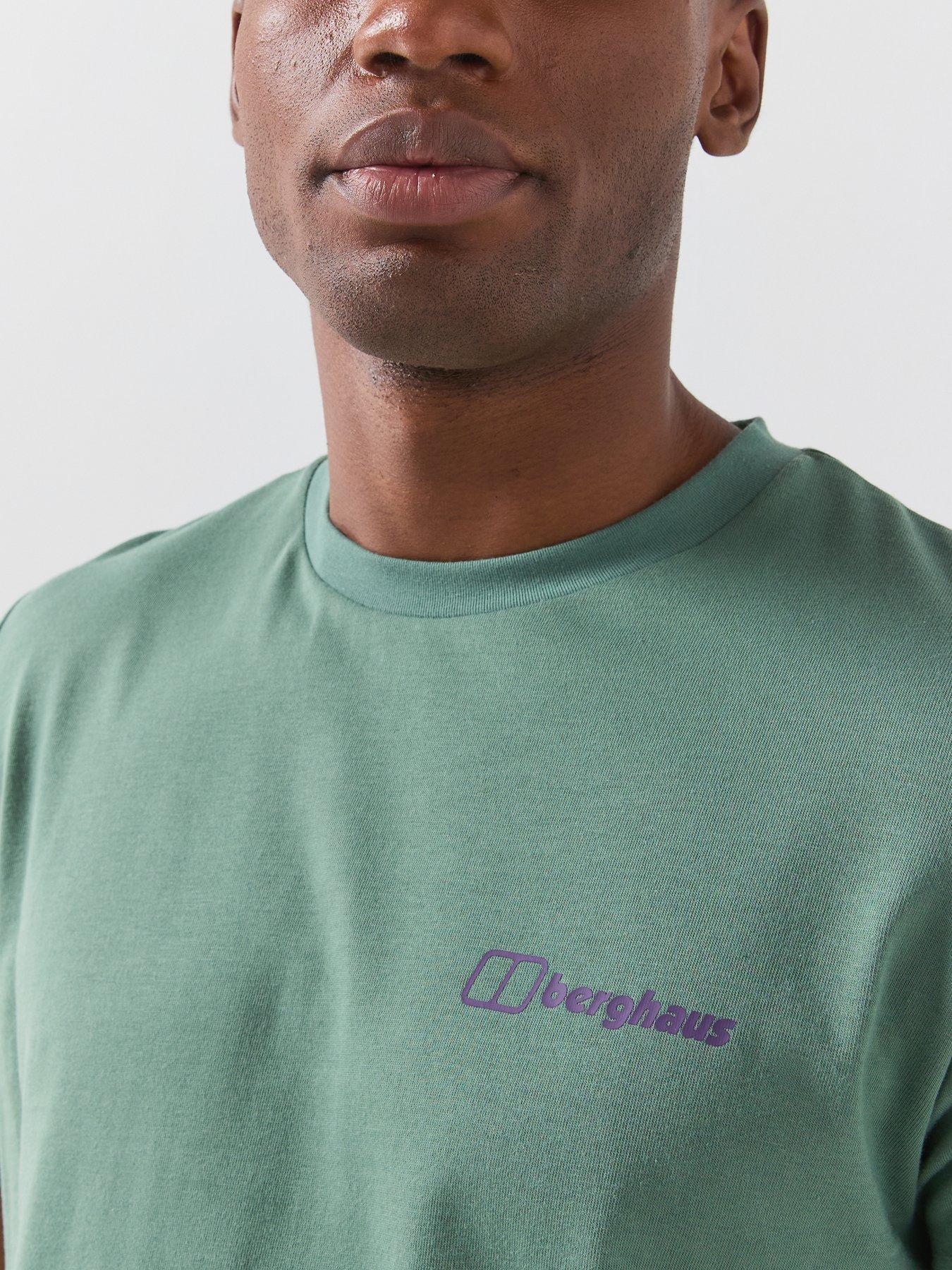 Image 4 of 5 of Berghaus Mens Graphic Back Print Crew Neck T-Shirt - Green