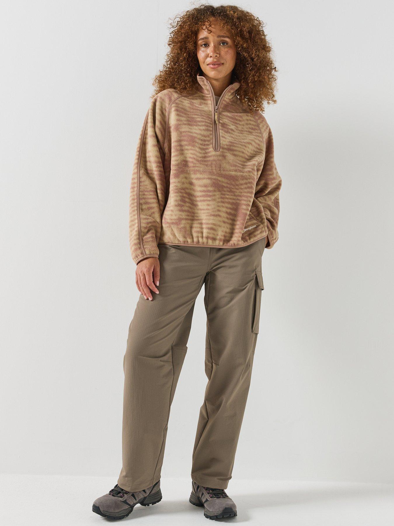 Image 3 of 5 of Berghaus Womens Bamburgh Half Zip Soft Fleece Zipped Pockets Fleece - Brown