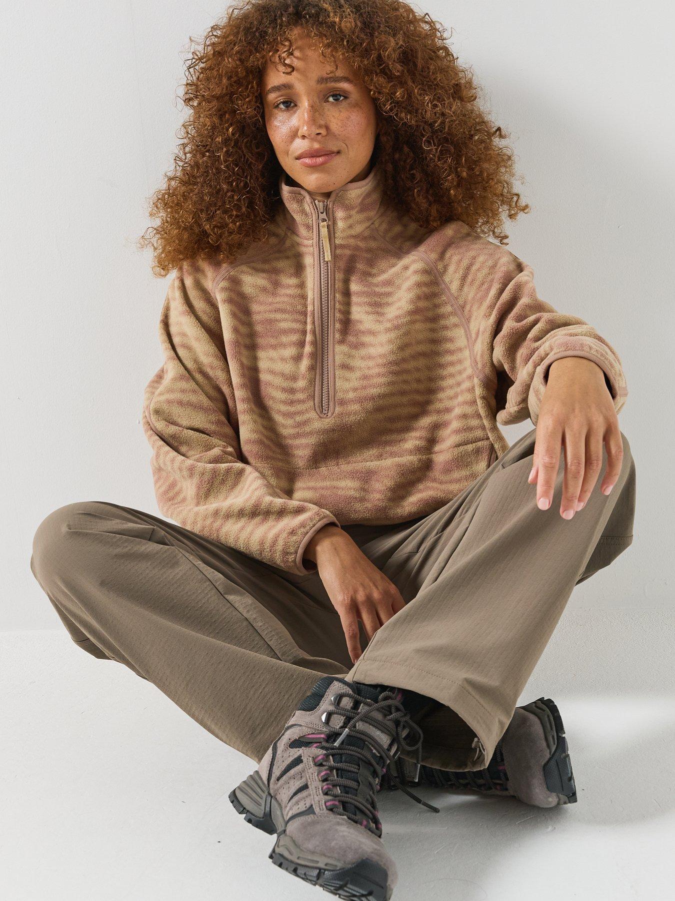Image 4 of 5 of Berghaus Womens Bamburgh Half Zip Soft Fleece Zipped Pockets Fleece - Brown