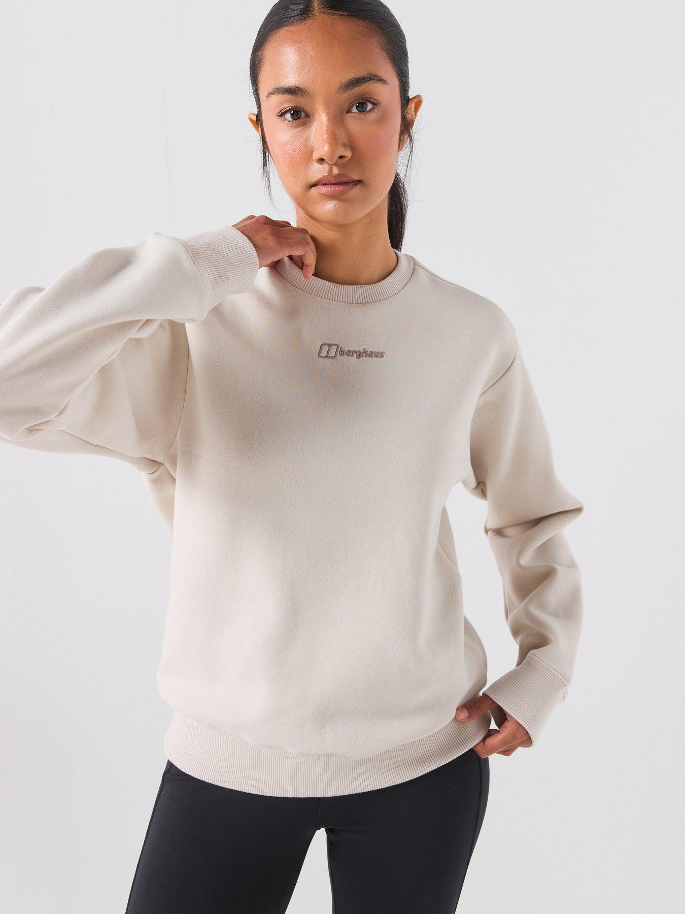 Image 1 of 5 of Berghaus Womens Cotton-Rich Crew Neck Logo Sweatshirt - Grey