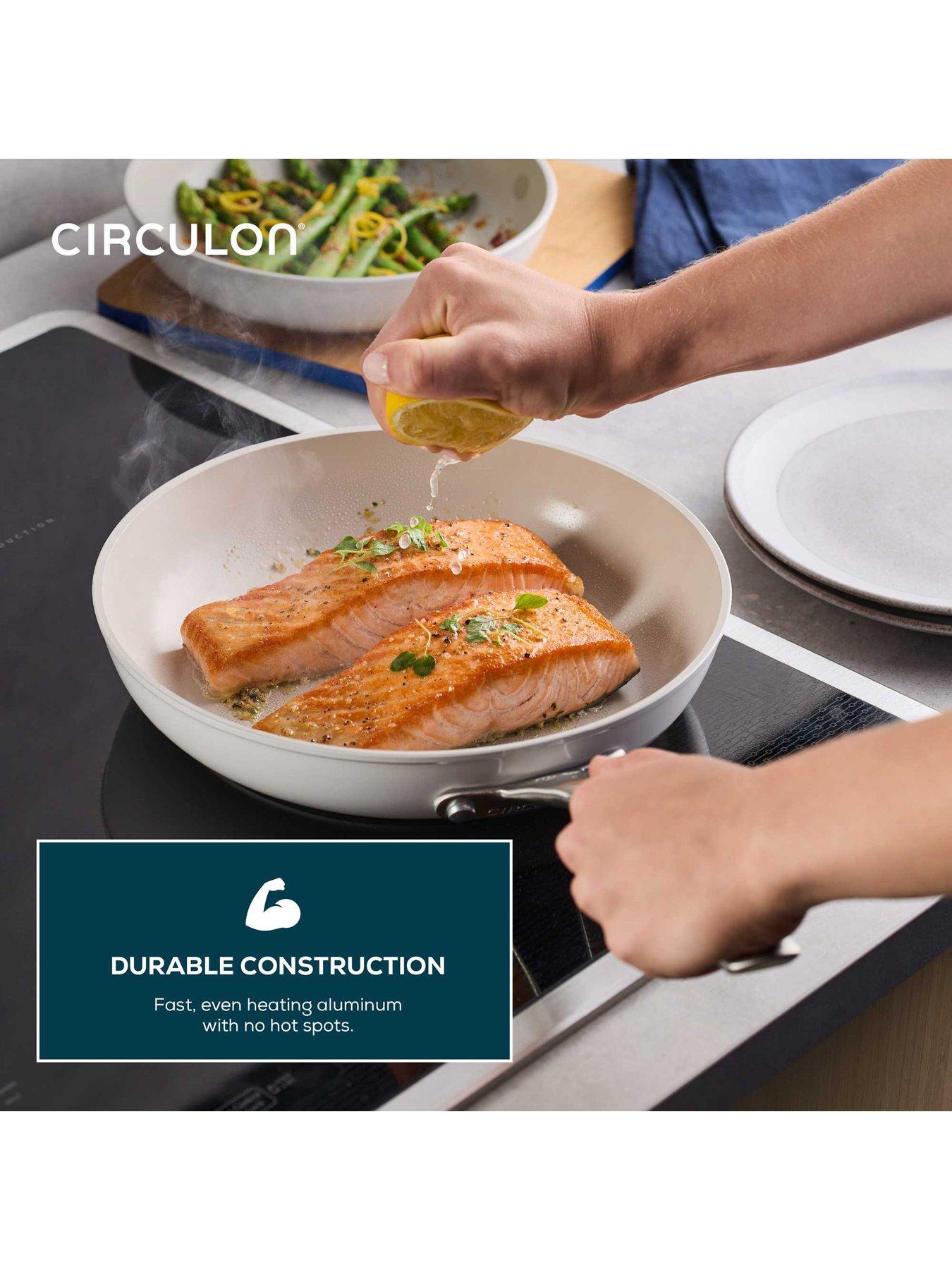 Image 3 of 8 of Circulon Halo With Laserdefense 20cm &amp; 25cm Induction Hob Ceramic Non Stick Frying Pan Set - Made Without Pfas, Non Toxic, Dishwasher &amp; Oven Safe