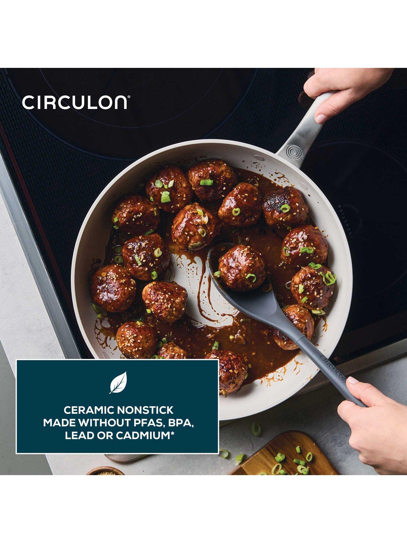 Image 4 of 8 of Circulon Halo With Laserdefense 20cm &amp; 25cm Induction Hob Ceramic Non Stick Frying Pan Set - Made Without Pfas, Non Toxic, Dishwasher &amp; Oven Safe
