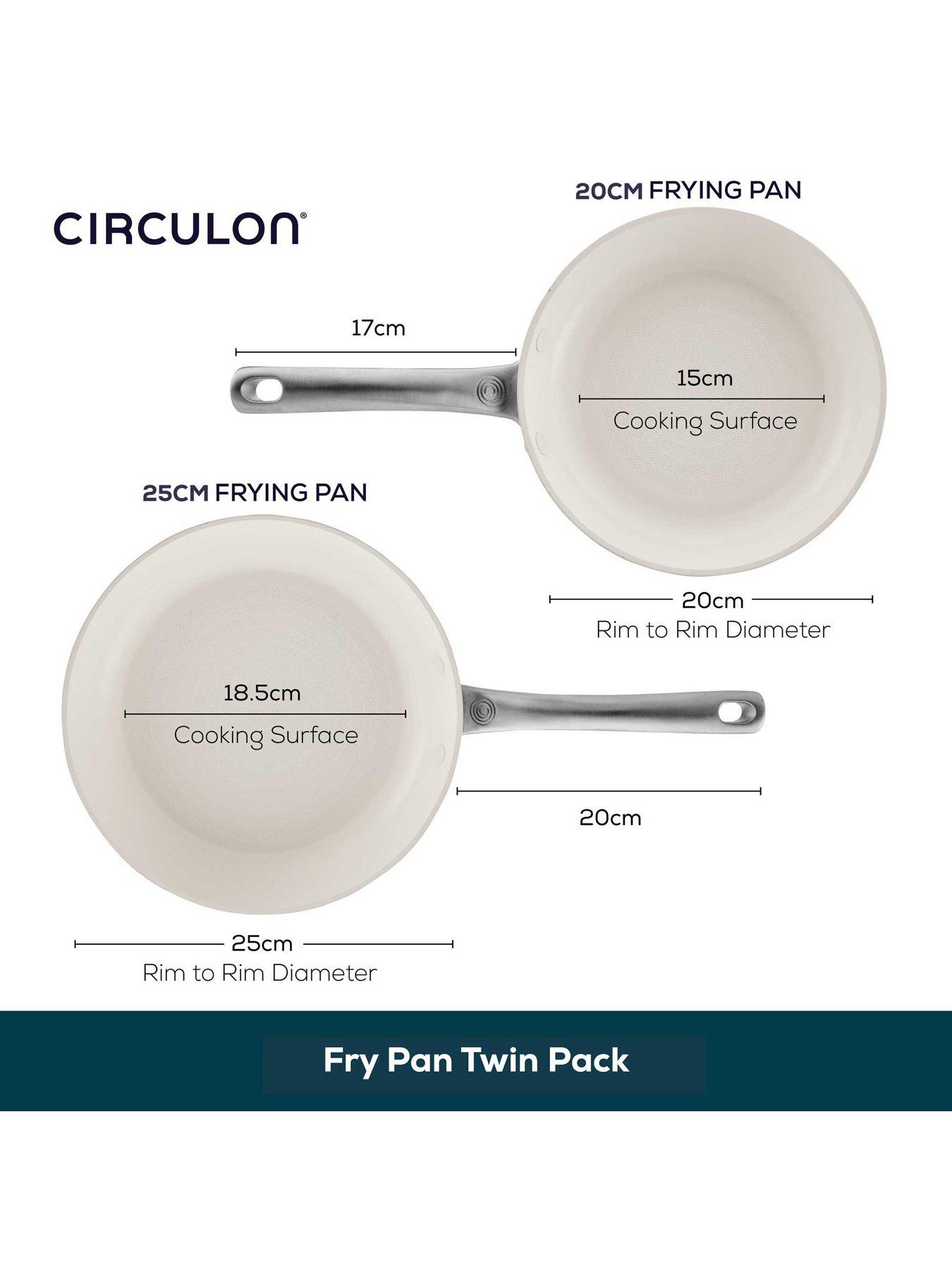 Image 7 of 8 of Circulon Halo With Laserdefense 20cm &amp; 25cm Induction Hob Ceramic Non Stick Frying Pan Set - Made Without Pfas, Non Toxic, Dishwasher &amp; Oven Safe