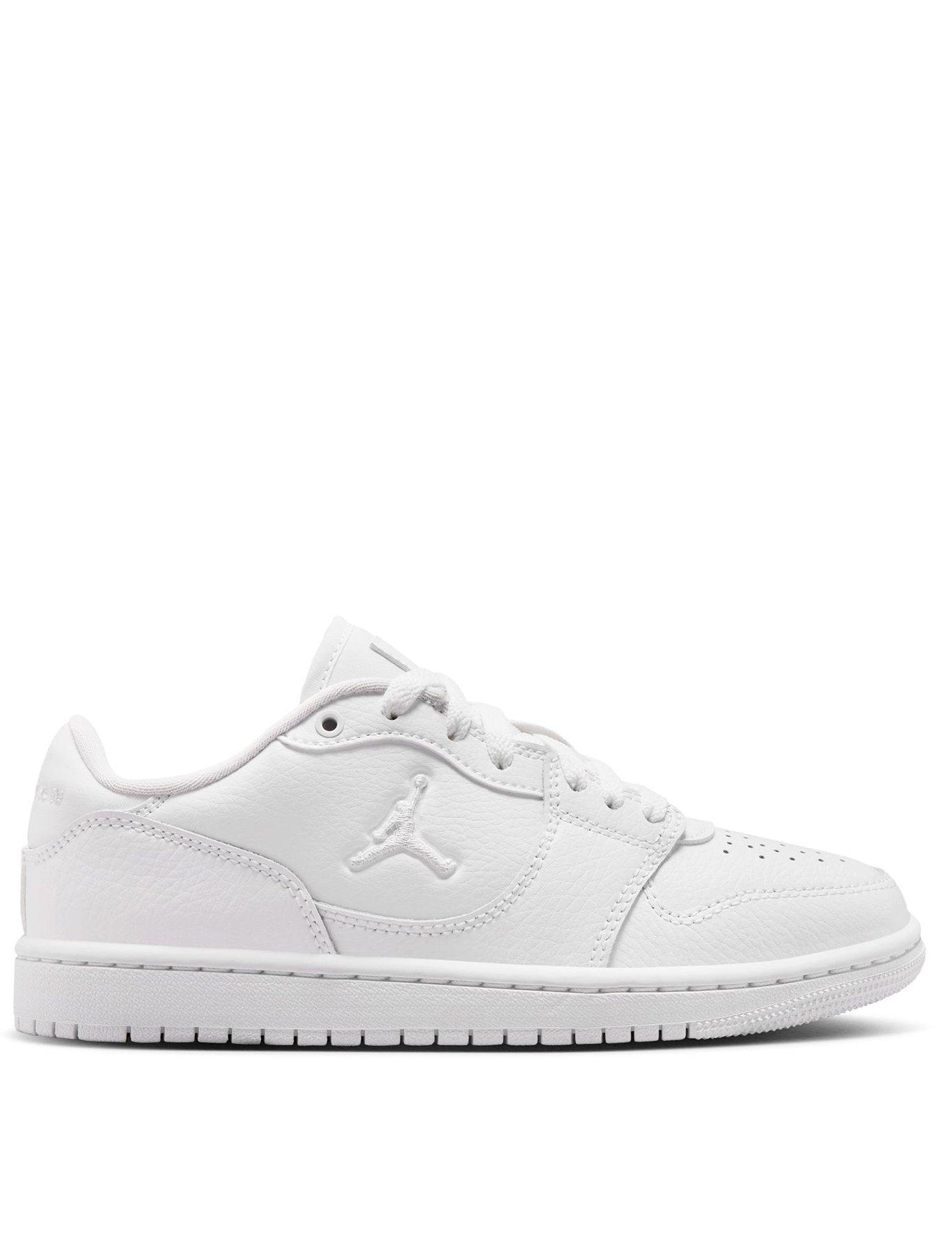 Image 1 of 7 of Jordan Nike Big Kids Jordan Access Court Low Lace-Up Trainers - White