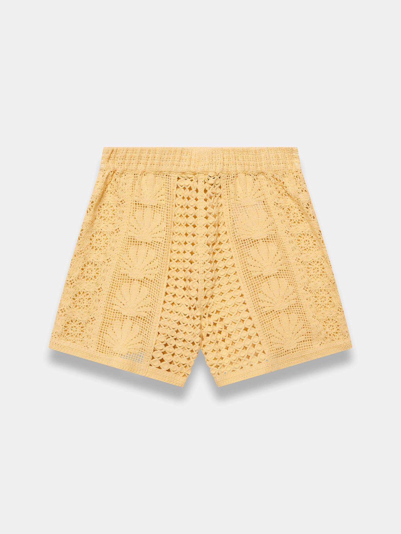 Image 6 of 6 of Mint Velvet Yellow Shell  Crochet Short