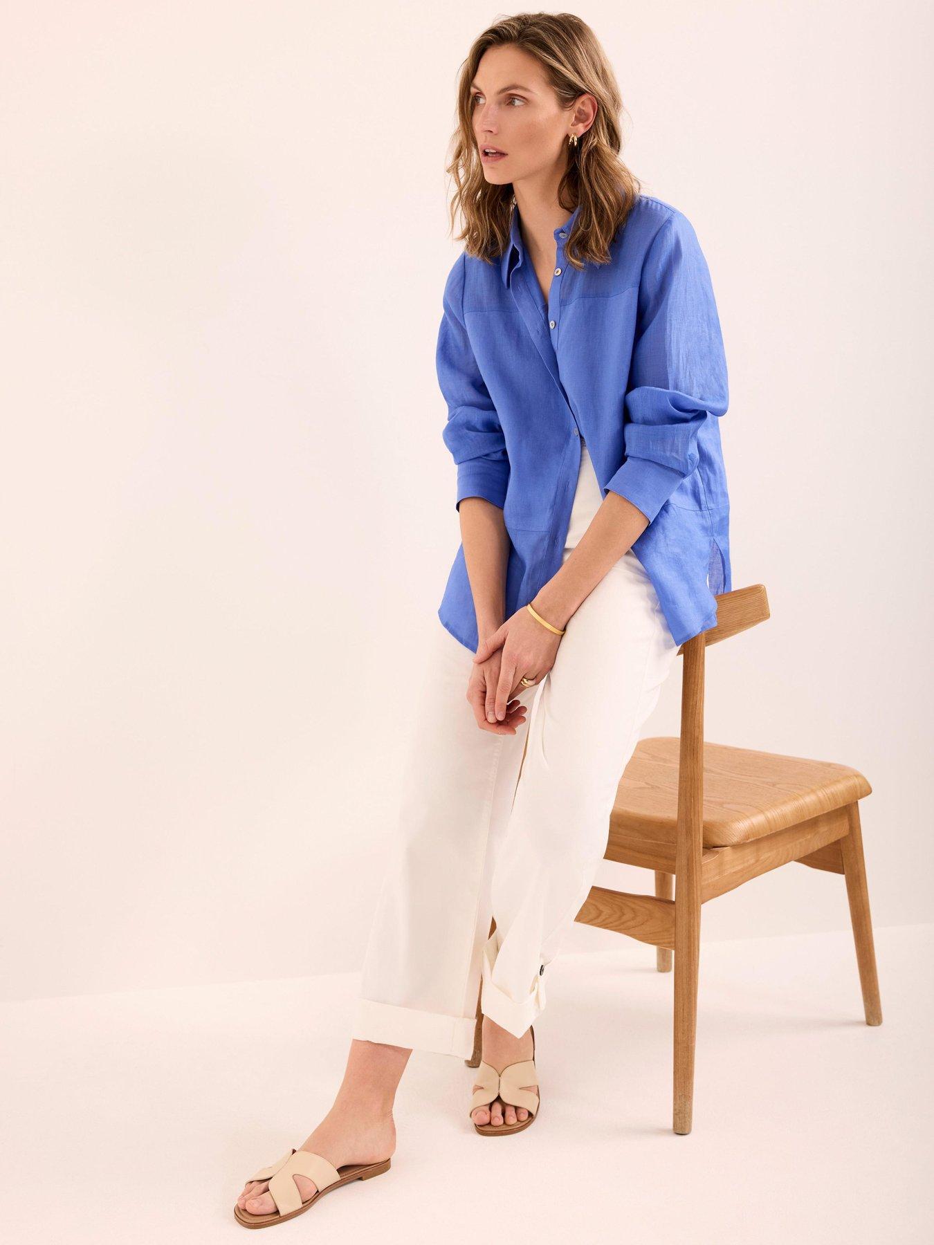Image 3 of 6 of Mint Velvet Ivory Cropped Wide Chino