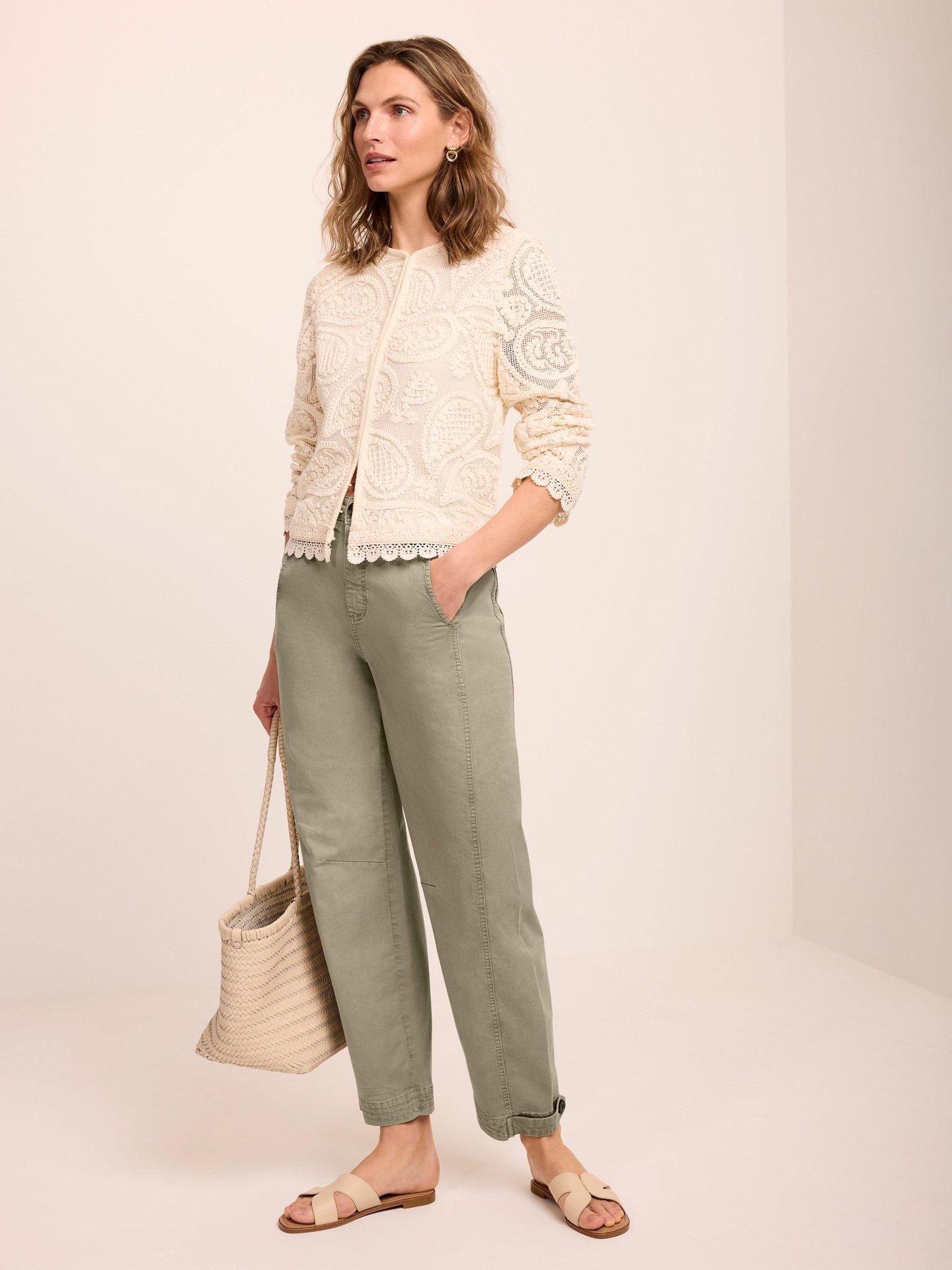 Image 2 of 6 of Mint Velvet Khaki Washed Barrel Chino