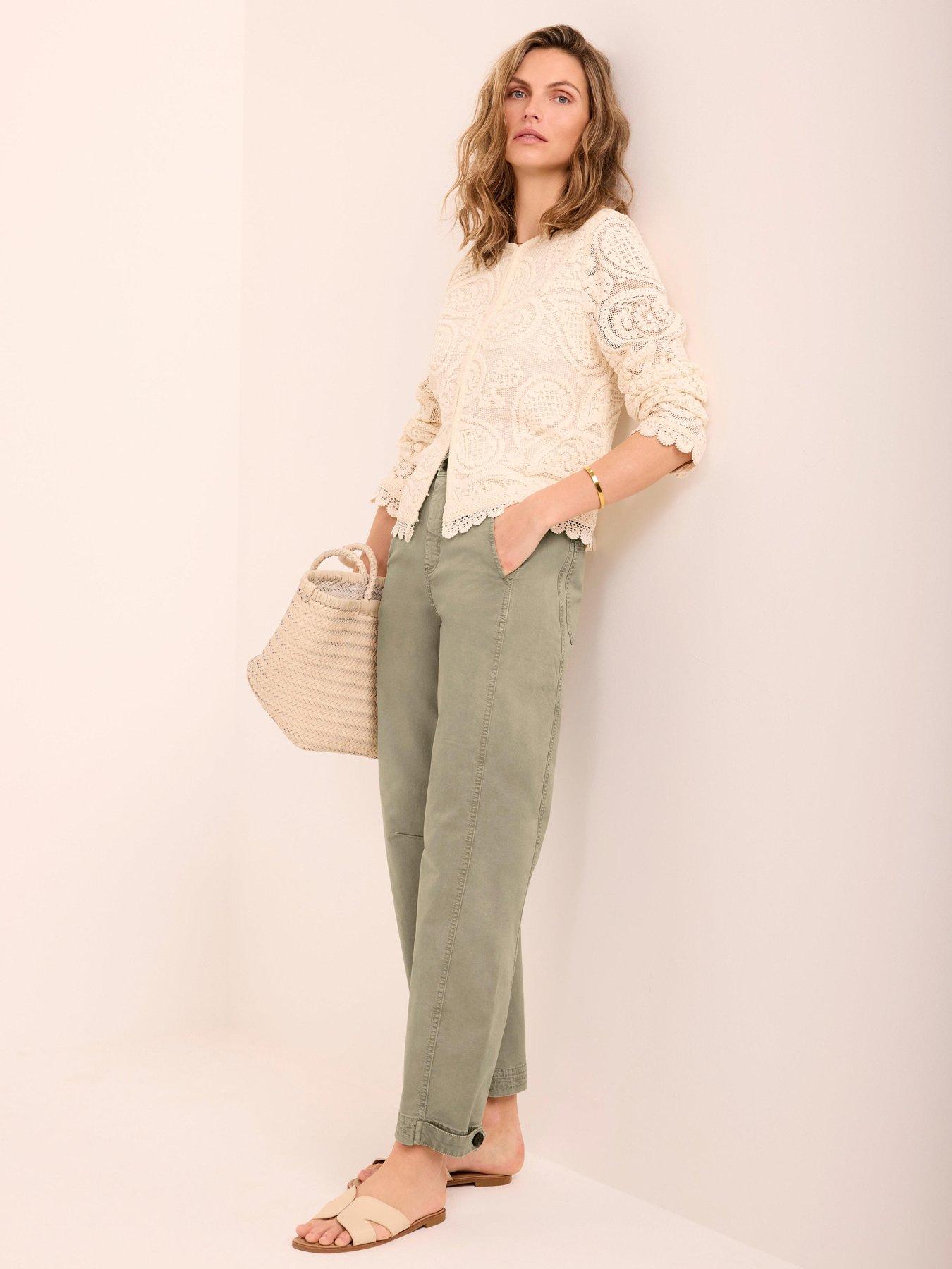 Image 3 of 6 of Mint Velvet Khaki Washed Barrel Chino