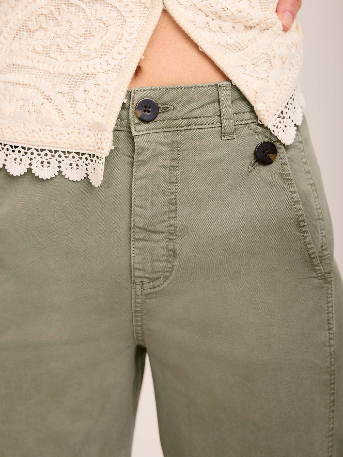 Image 4 of 6 of Mint Velvet Khaki Washed Barrel Chino