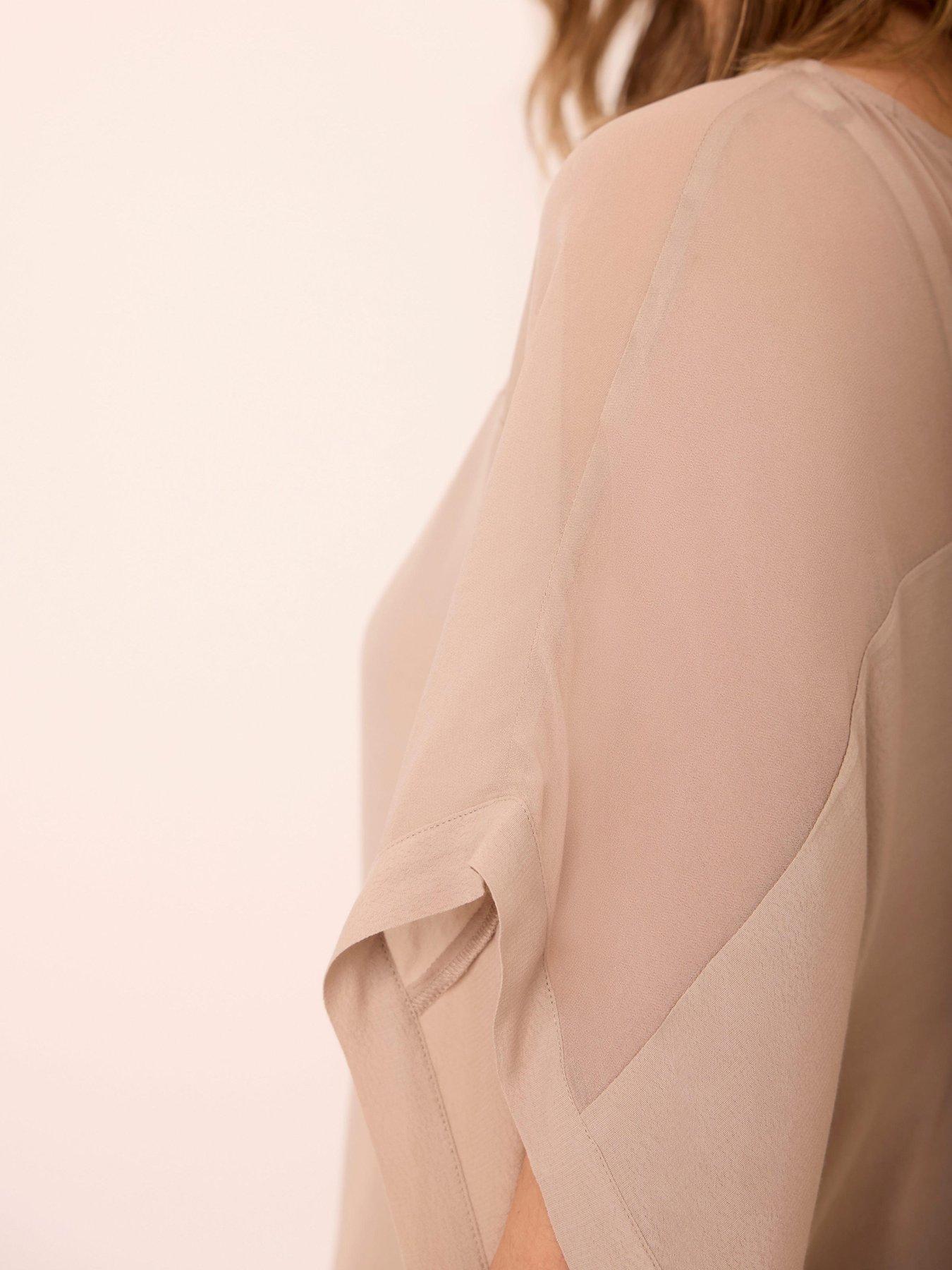 Image 4 of 6 of Mint Velvet Neutral Double Layer Top