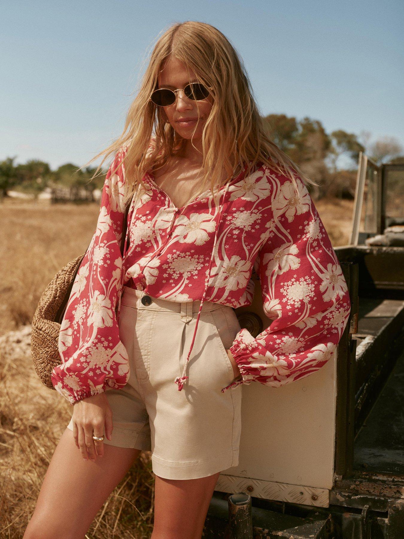 Image 4 of 6 of Mint Velvet Red Floral Print Blouse