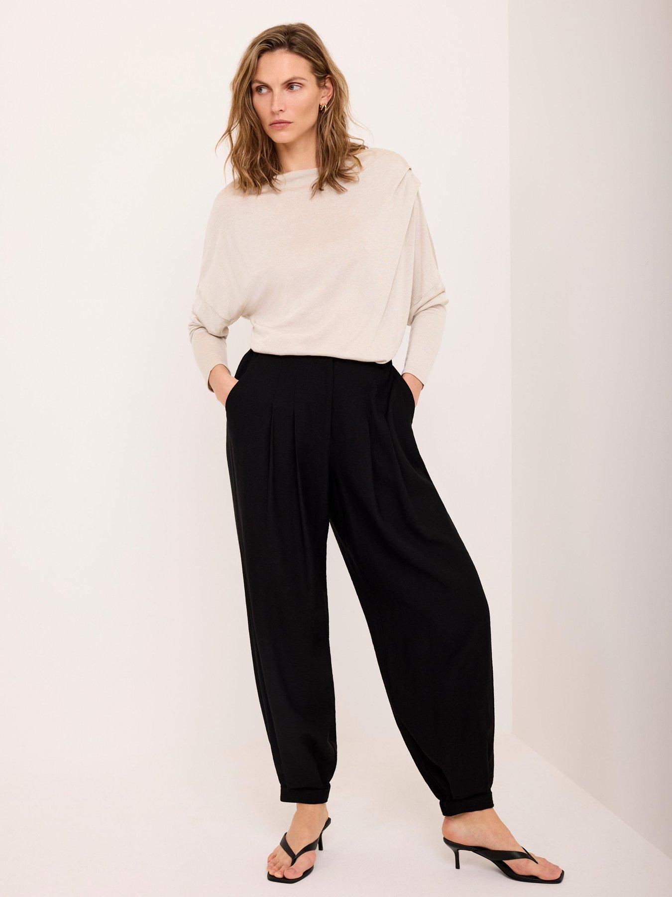 Image 4 of 6 of Mint Velvet Neutral Metallic Ruched Ls Top