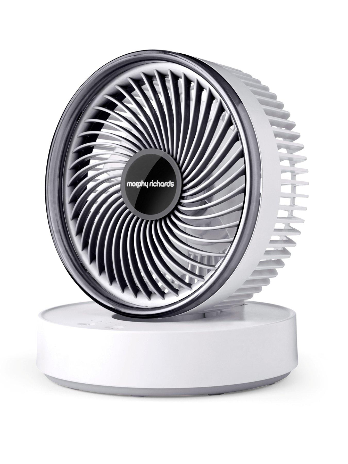 Image 1 of 8 of Morphy Richards AirFlex 6" Portable Oscillating USB Fan White/Grey