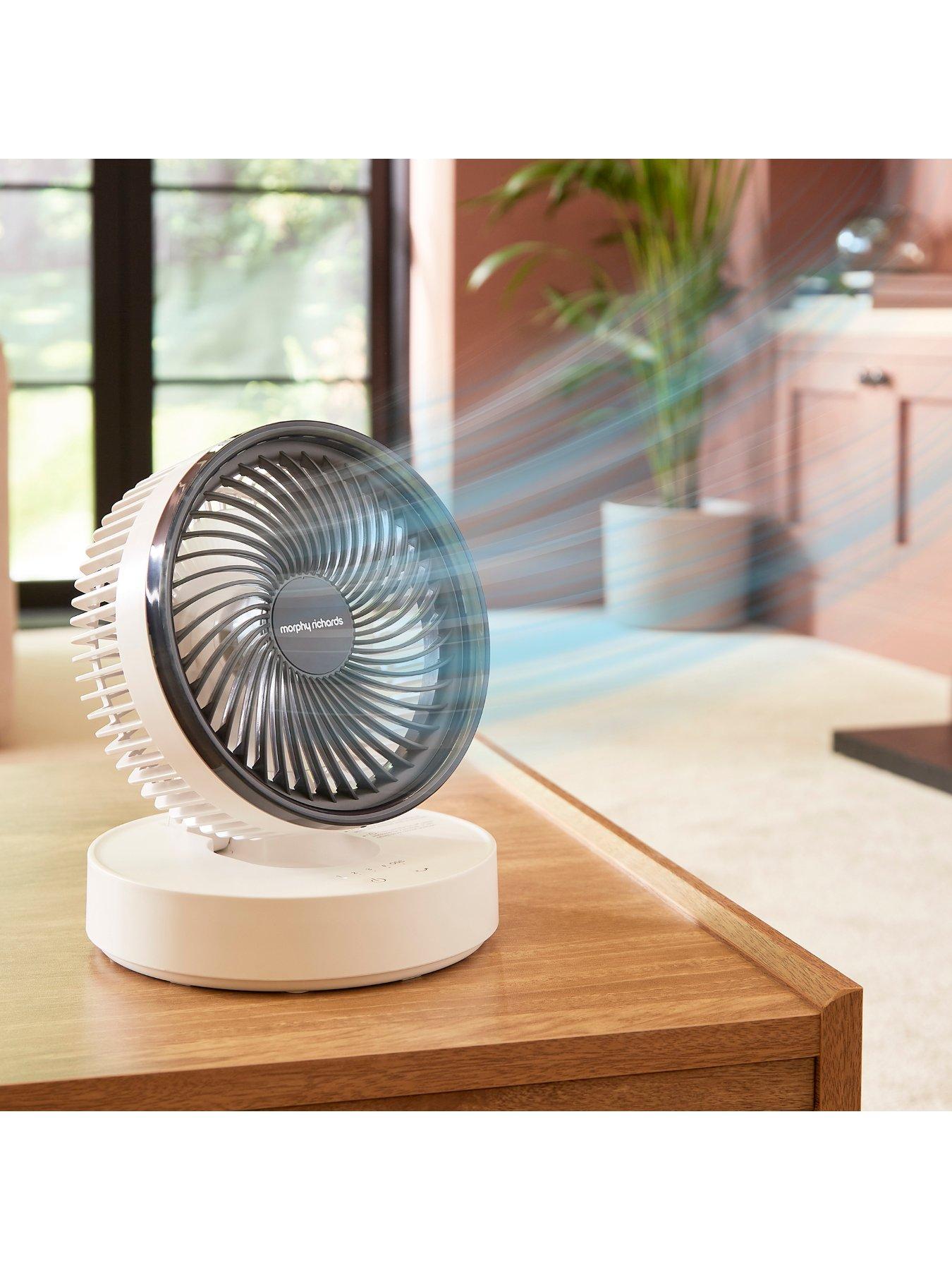 Image 3 of 8 of Morphy Richards AirFlex 6" Portable Oscillating USB Fan White/Grey