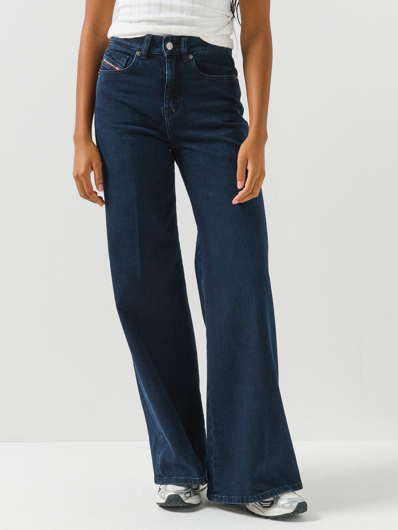 Image 1 of 6 of Diesel 1978 D-akemi Mid Waist Wide Leg Flare Jeans