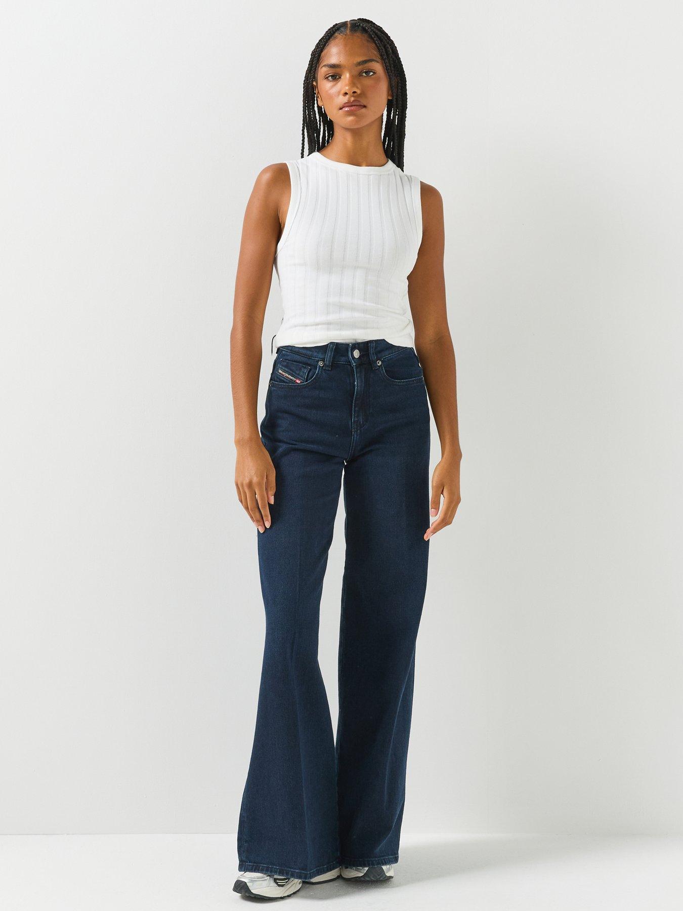 Image 3 of 6 of Diesel 1978 D-akemi Mid Waist Wide Leg Flare Jeans