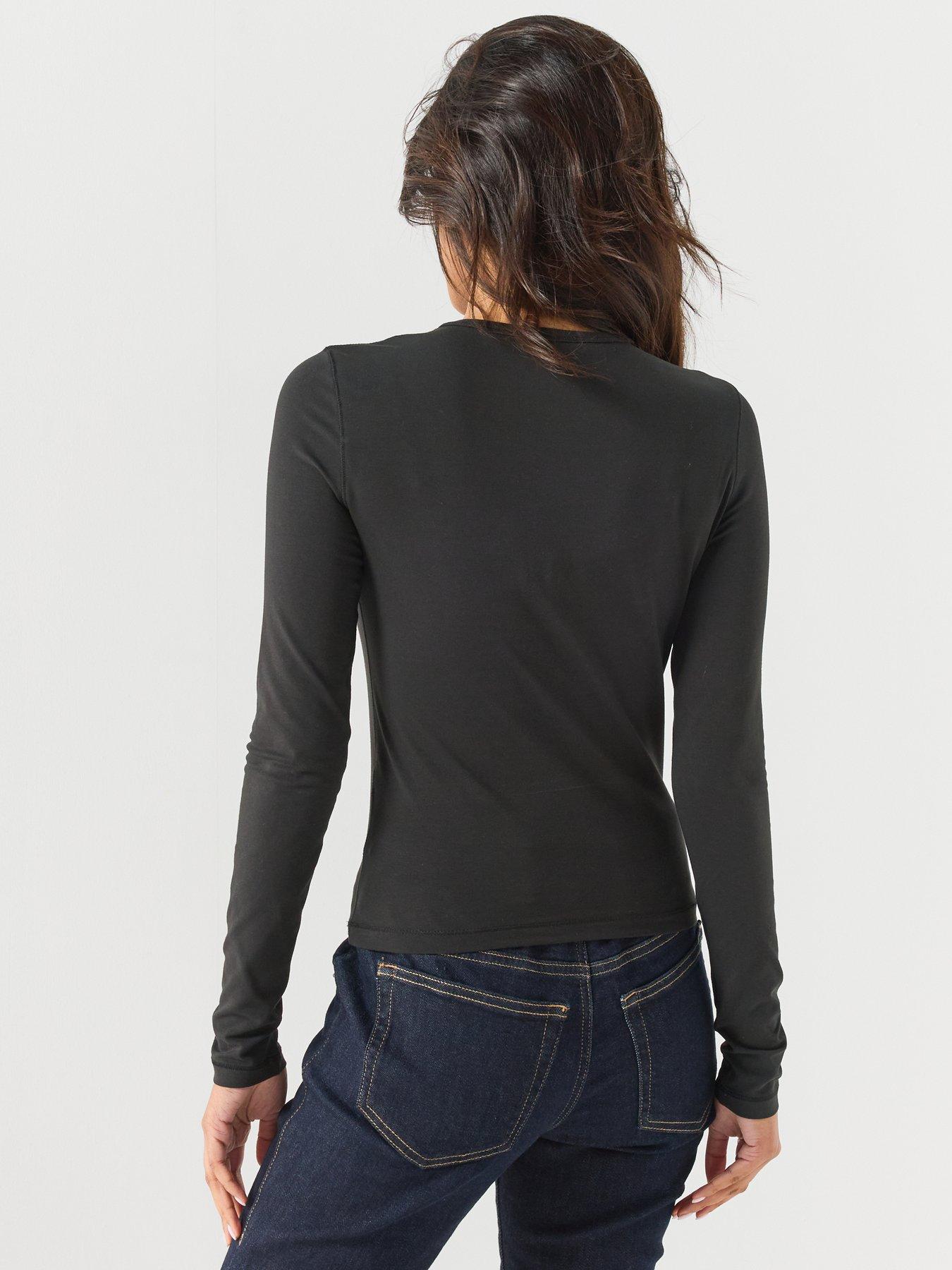 Image 2 of 6 of Diesel Long Sleeve Top - Black
