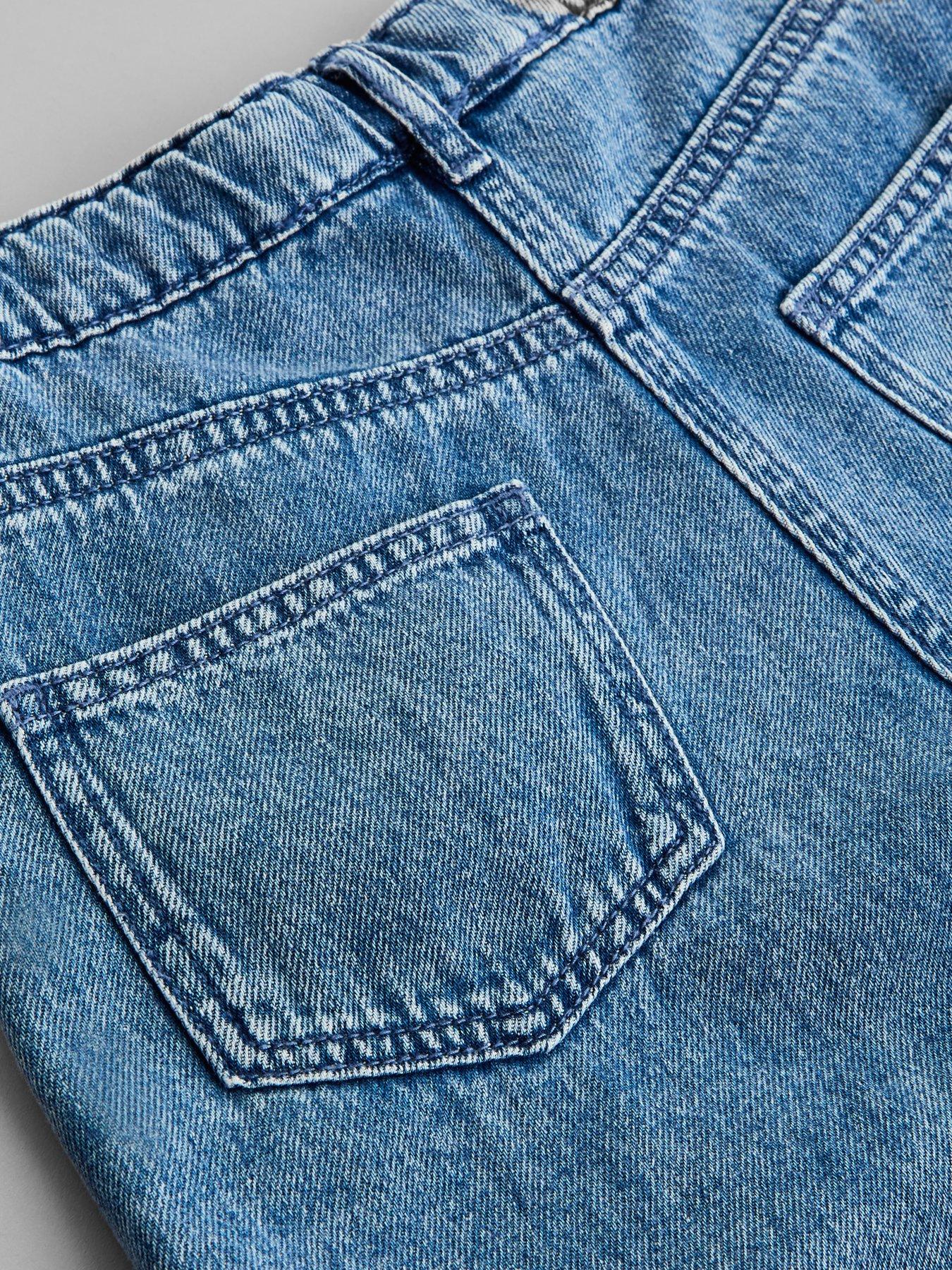 Image 4 of 4 of The Very Collection The Very Collection Girls Side Bow Detail Wide Leg Jeans (3 - 16 Years) - Mid Wash