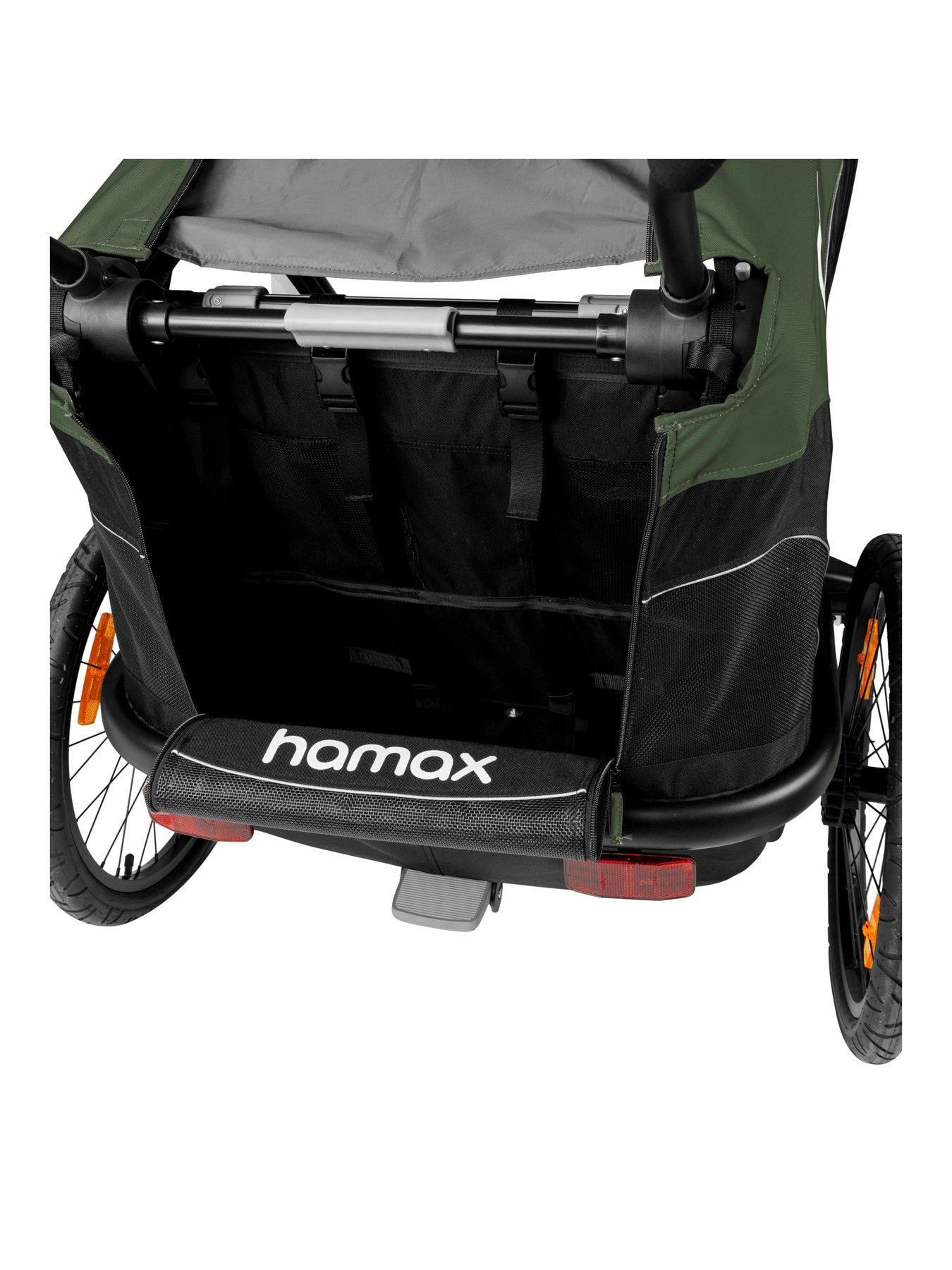 Image 3 of 7 of Hamax Outback Twin Child Bike Trailer Green/Black