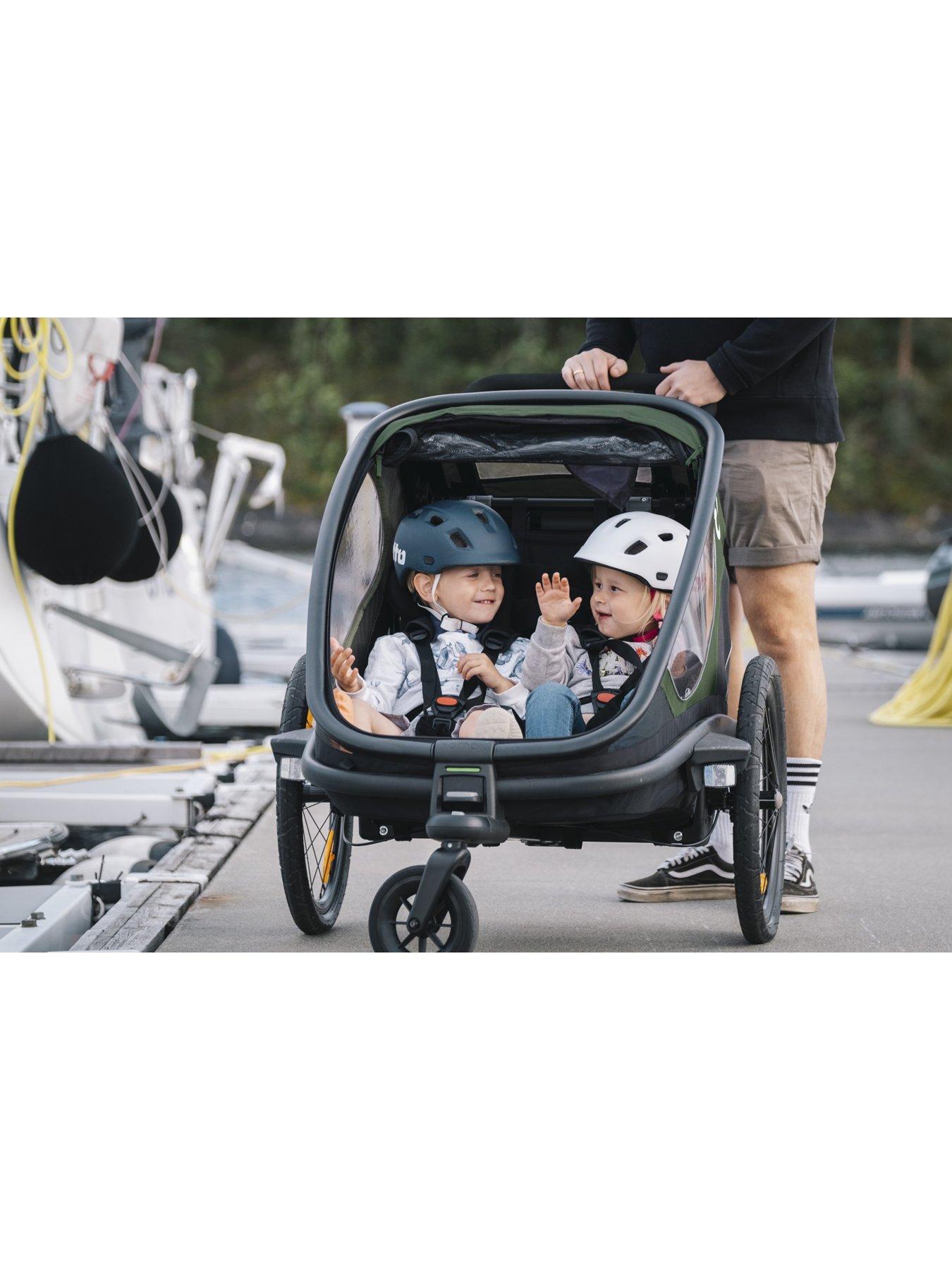 Image 6 of 7 of Hamax Outback Twin Child Bike Trailer Green/Black