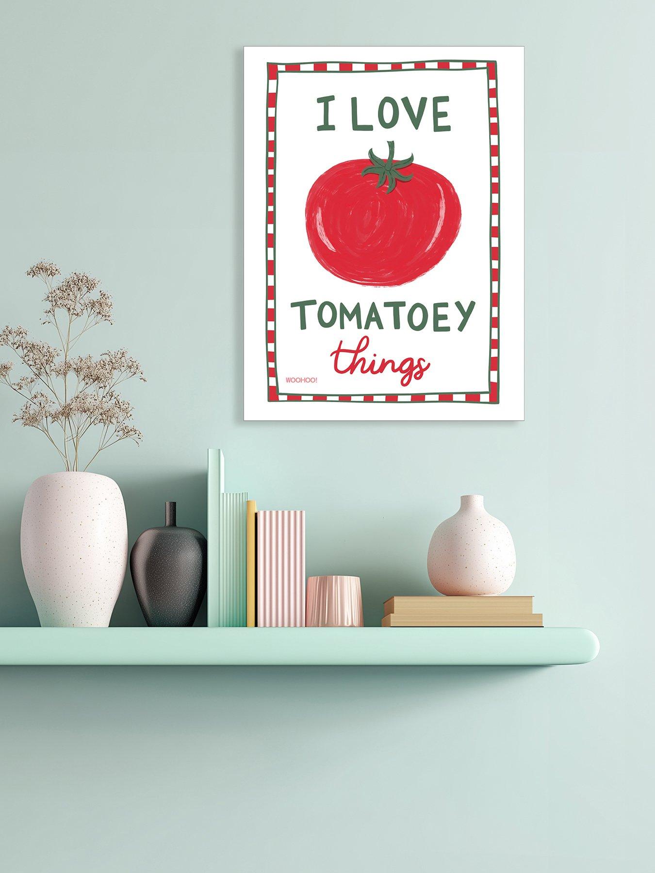 Image 1 of 2 of The Art Group MANDI WELTON - WOO HOO PRINTS (I LOVE TOMATOEY THINGS) ART PRINT 30X40