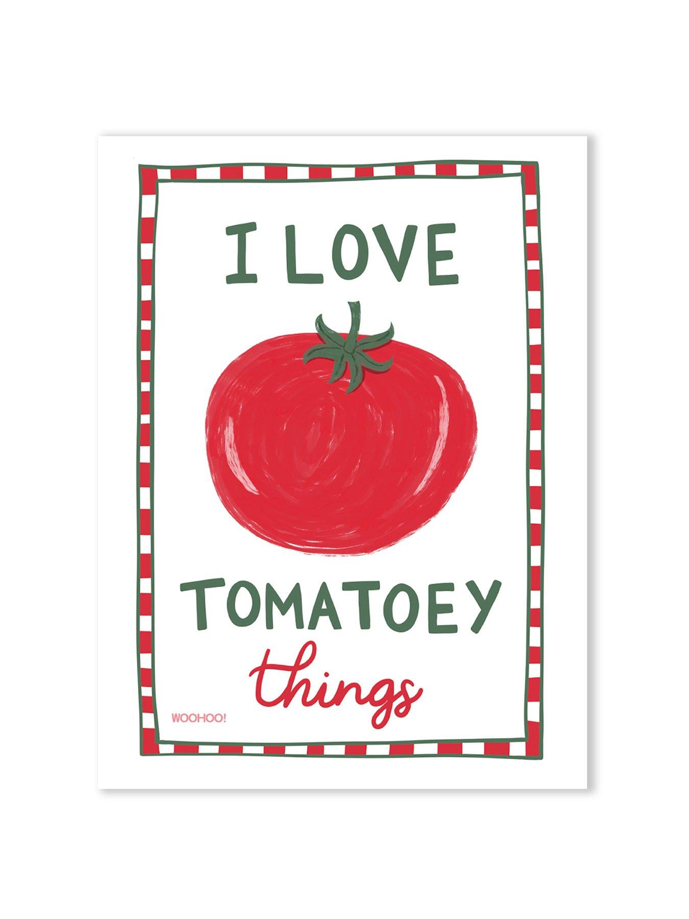 Image 2 of 2 of The Art Group MANDI WELTON - WOO HOO PRINTS (I LOVE TOMATOEY THINGS) ART PRINT 30X40