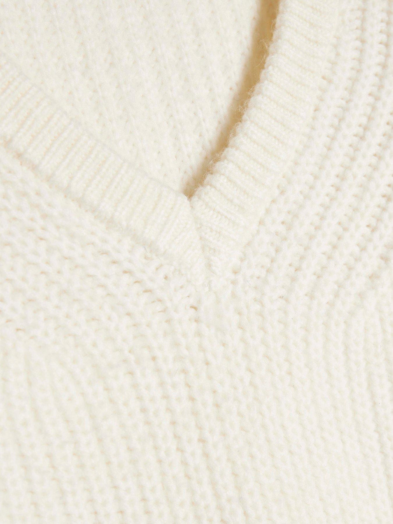 Image 5 of 6 of River Island Rib V Neck Jumper