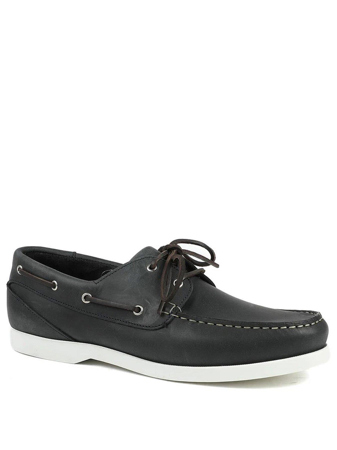 Image 2 of 5 of Jones Bootmaker Parsonswide Wide Fit Moccasin - Navy
