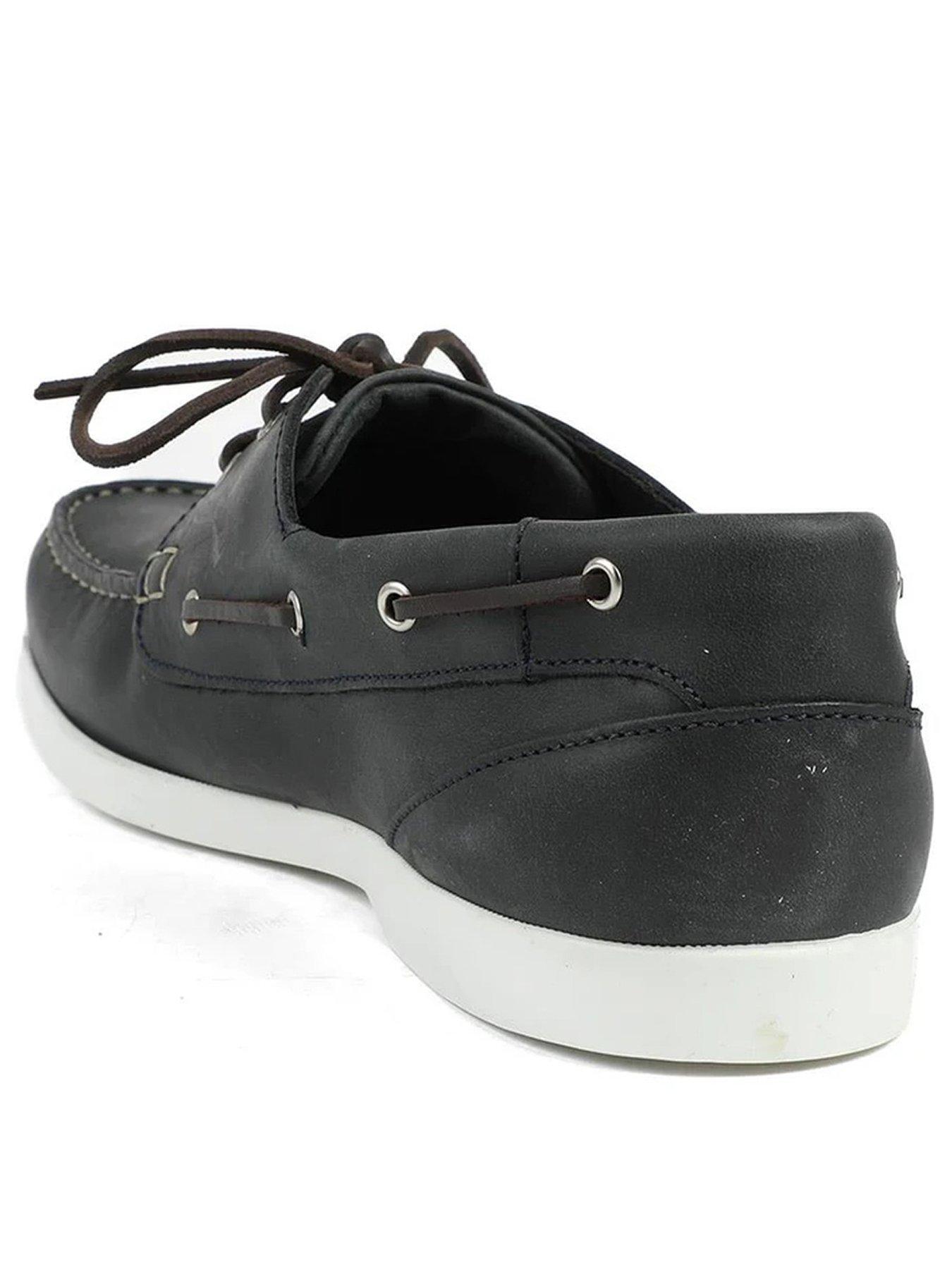 Image 3 of 5 of Jones Bootmaker Parsonswide Wide Fit Moccasin - Navy