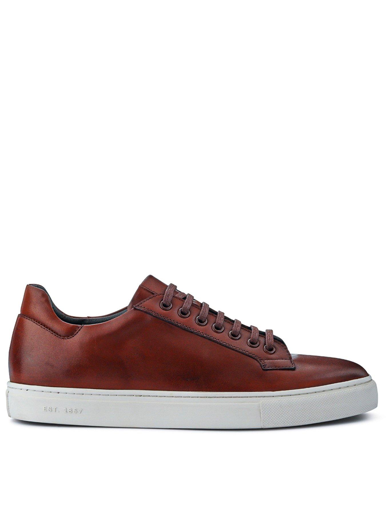 Image 1 of 5 of Jones Bootmaker Jones Bootmaker Simon Cupsole Trainer - Cognac Leather