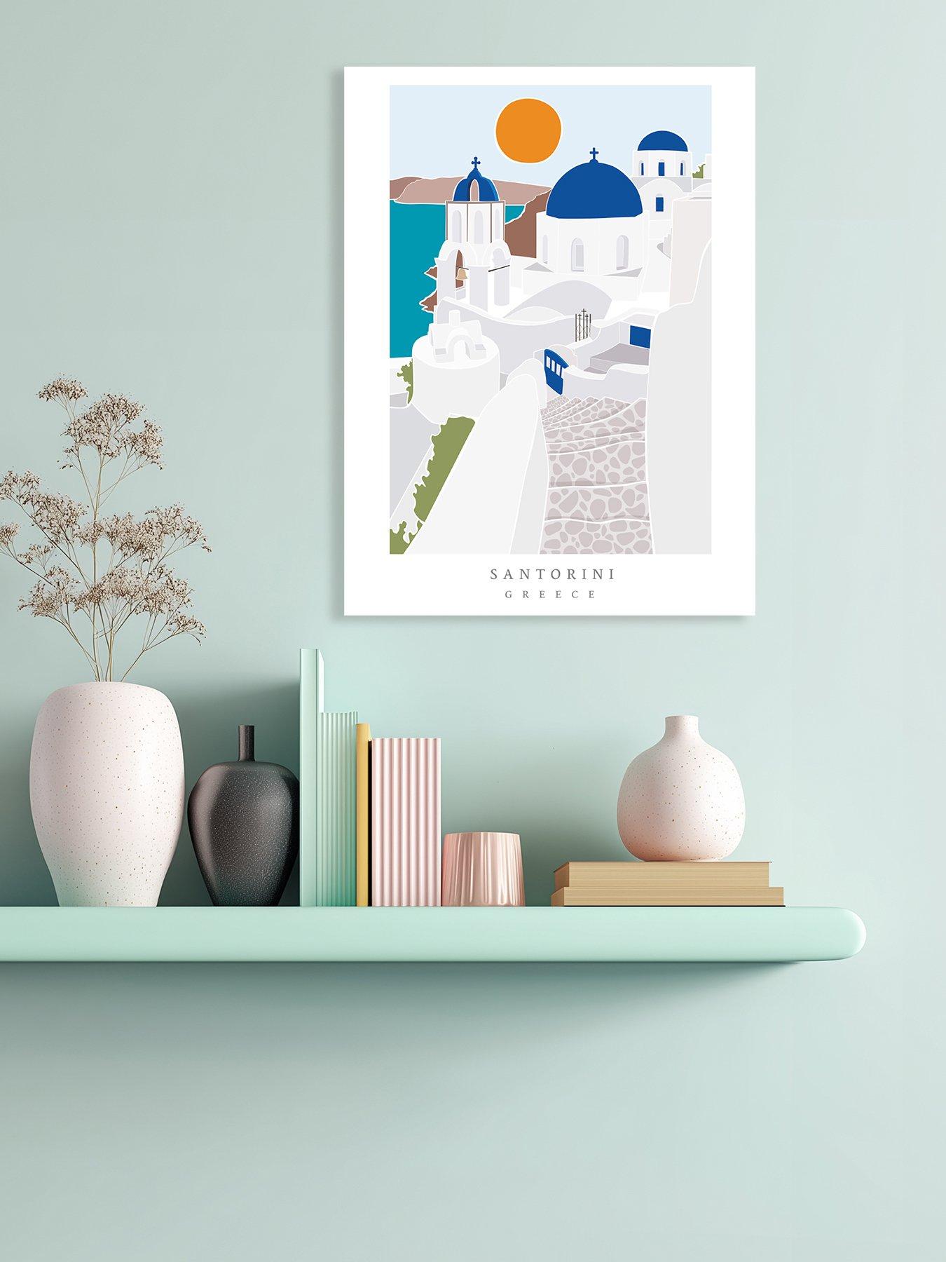 Image 1 of 2 of The Art Group TALL BOY PRINTS (SANTORINI) ART PRINT 30x40