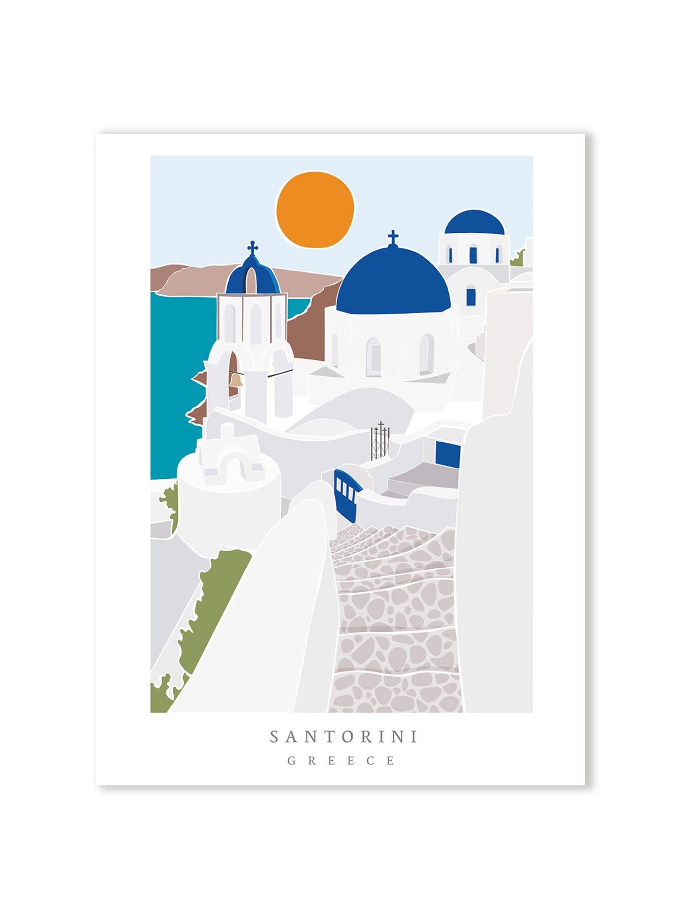 Image 2 of 2 of The Art Group TALL BOY PRINTS (SANTORINI) ART PRINT 30x40