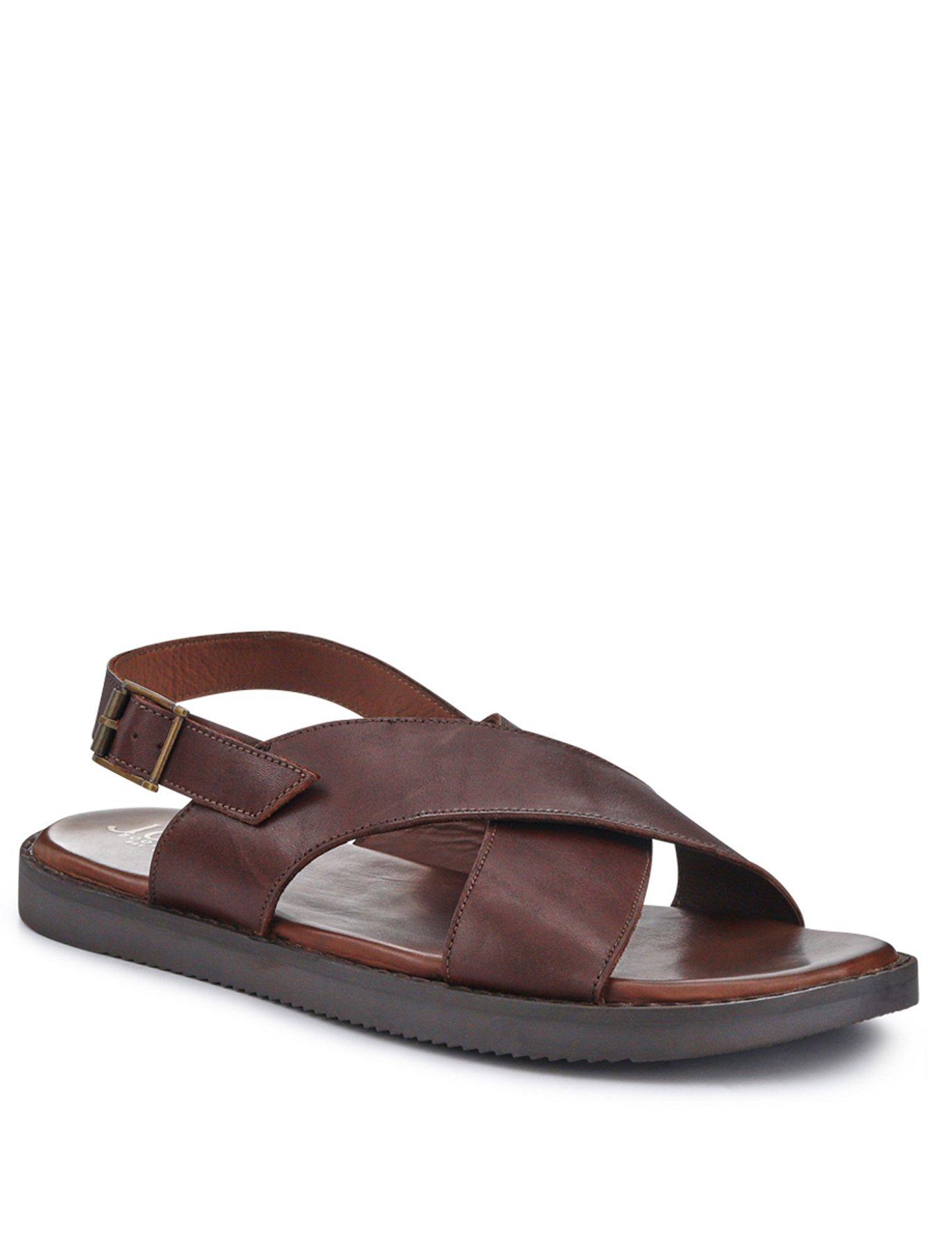 jones-bootmaker-westbury-sandals-dark-brownstillFront
