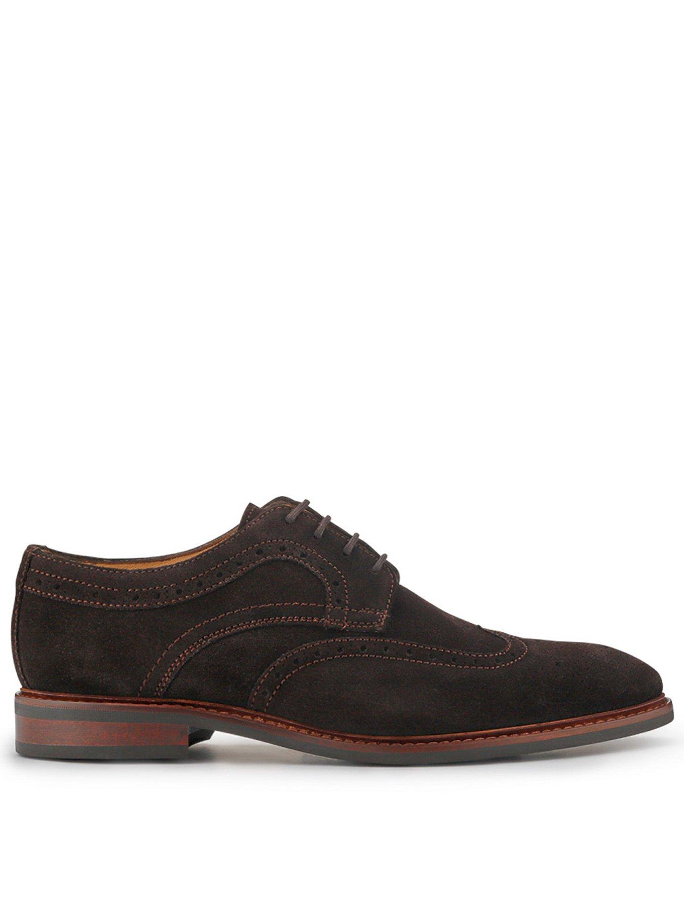 Jones Bootmaker Jones Bootmaker Longwood Lace Up Shoes - Dark Brown Suede