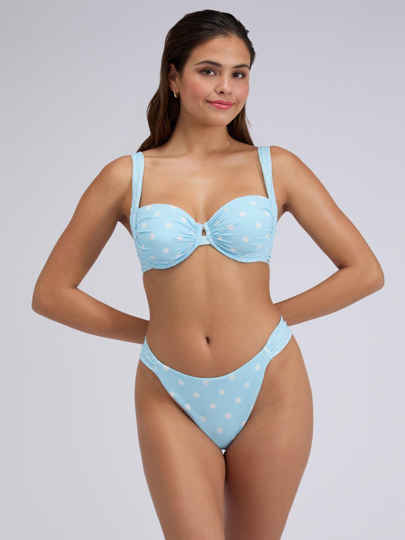 Image 3 of 6 of Boux Avenue Boux Avenue Soneva Balconette Bikini Top - Blue Mix