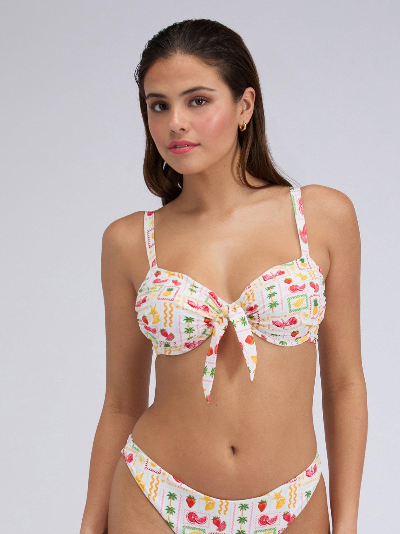 Boux Avenue Boux Avenue Positano Balconette Bikini Top - Ivory Mix
