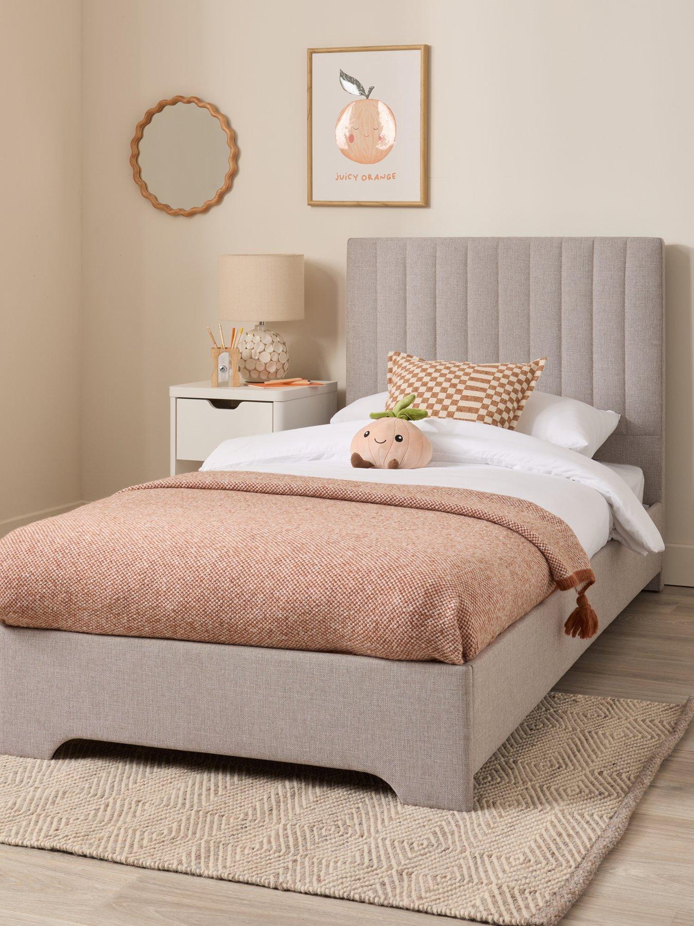 Image 1 of 7 of The Very Collection Casey Children's&nbsp;Single Bed with Mattress Options (Buy &amp; SAVE!) - Light Grey