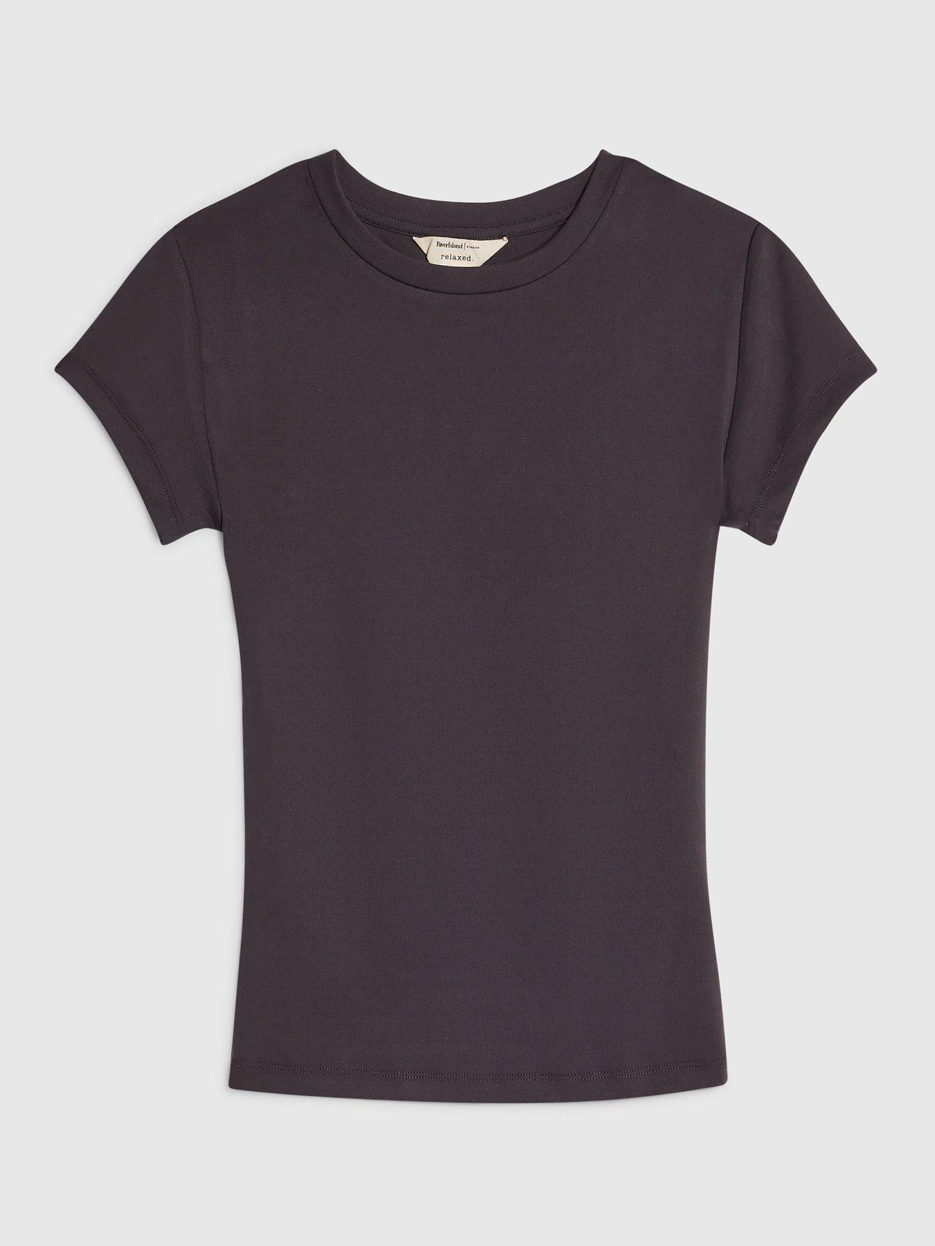 Image 4 of 4 of River Island Short Sleeve Soft Touch Baby T-shirt Coord - Grey