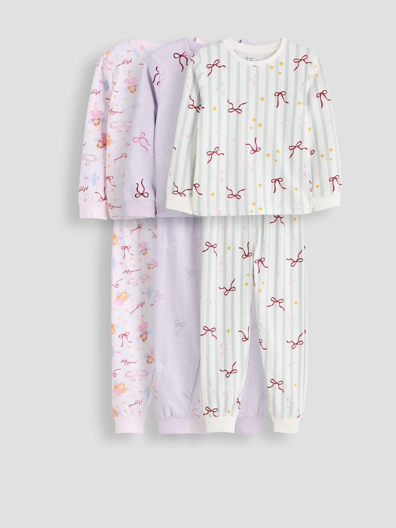 The Very Collection Fairy Print 3 Pack Pyjama (9 Months - 7 Years) in Multi