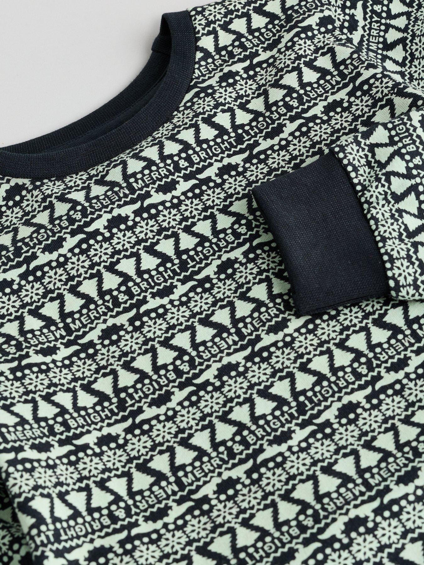 Image 4 of 6 of The Very Collection Boys Christmas Fairisle Pyjamas - Multi