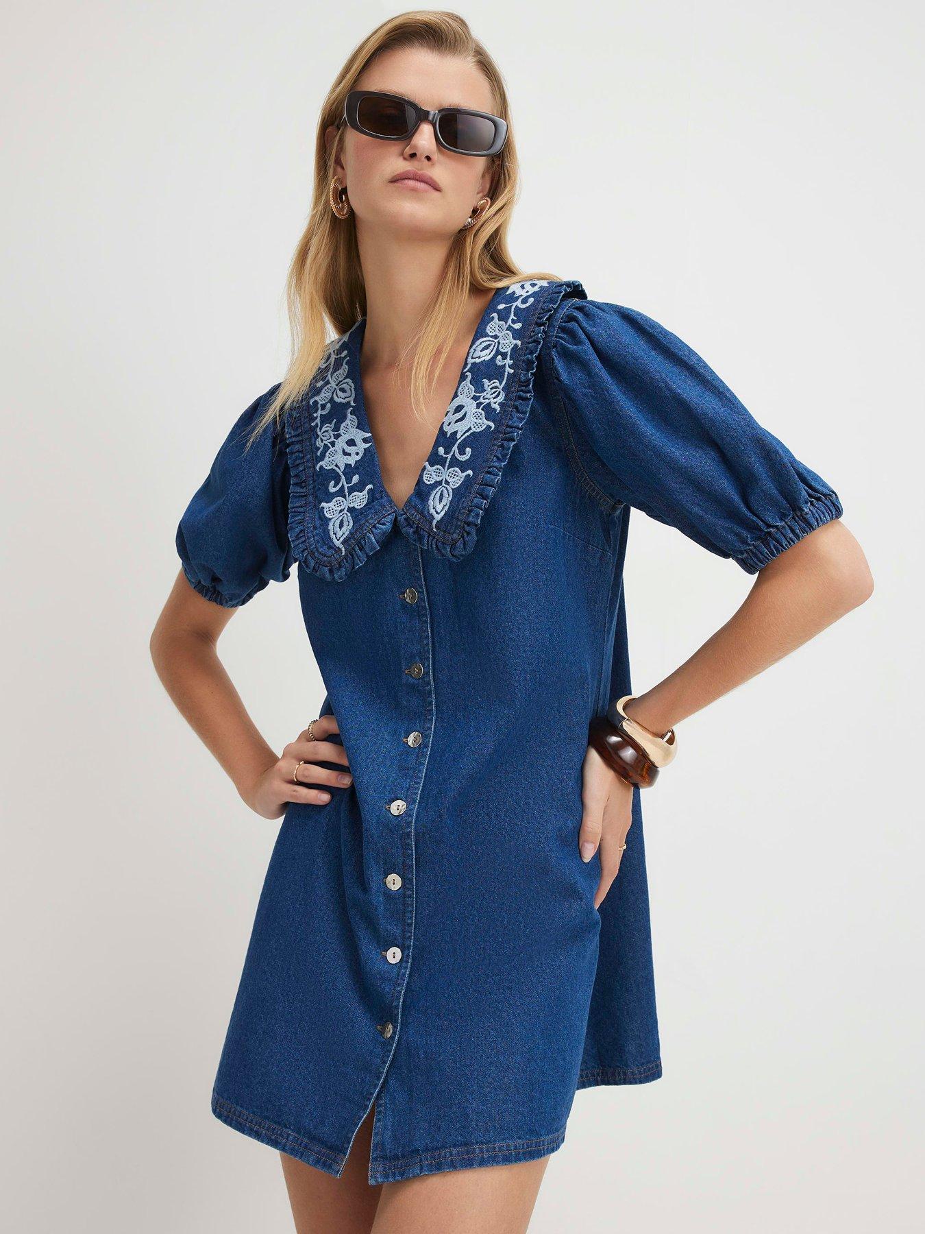 cotton dress pajamas Pink Magnolia Women's Organic Pajama The button stitch:roxanne-cotton-eyelet-coverup-mini-dress Color:Fair Isle Plaid Printed Dress Casual Cotton