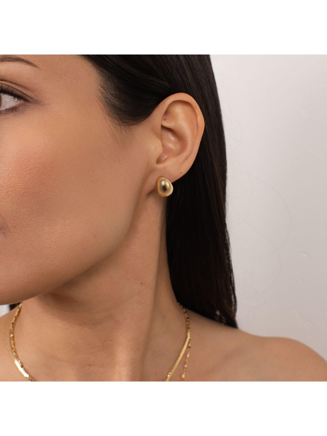 Image 4 of 6 of Kleora KLEORA ODYSSEY Modern Electrum Half Hoop Earrings