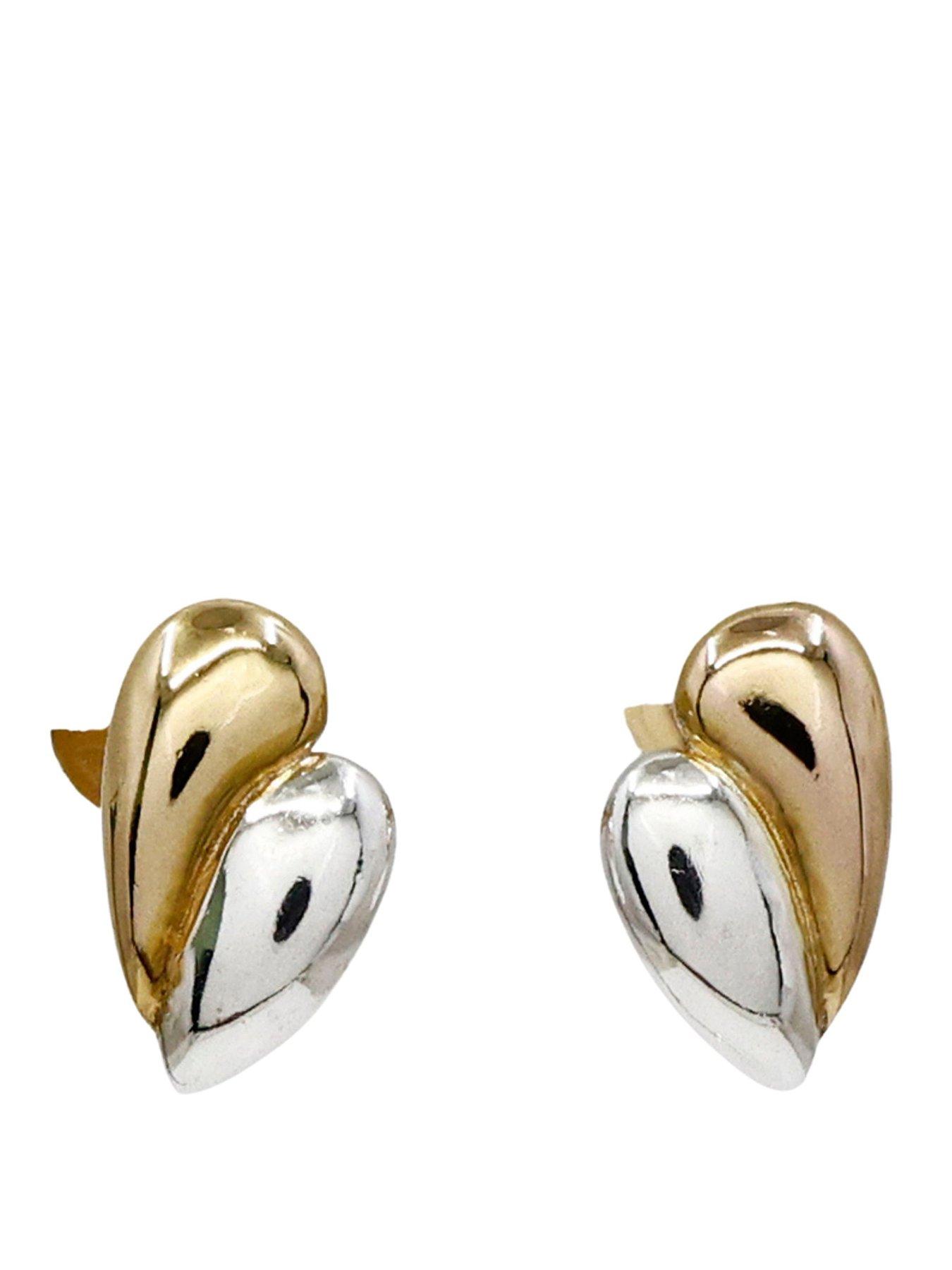 the-edit-hs-edit-teardrop-sterling-silver-and-18ct-yellow-gold-plated-double-teardrop-stud-earrings