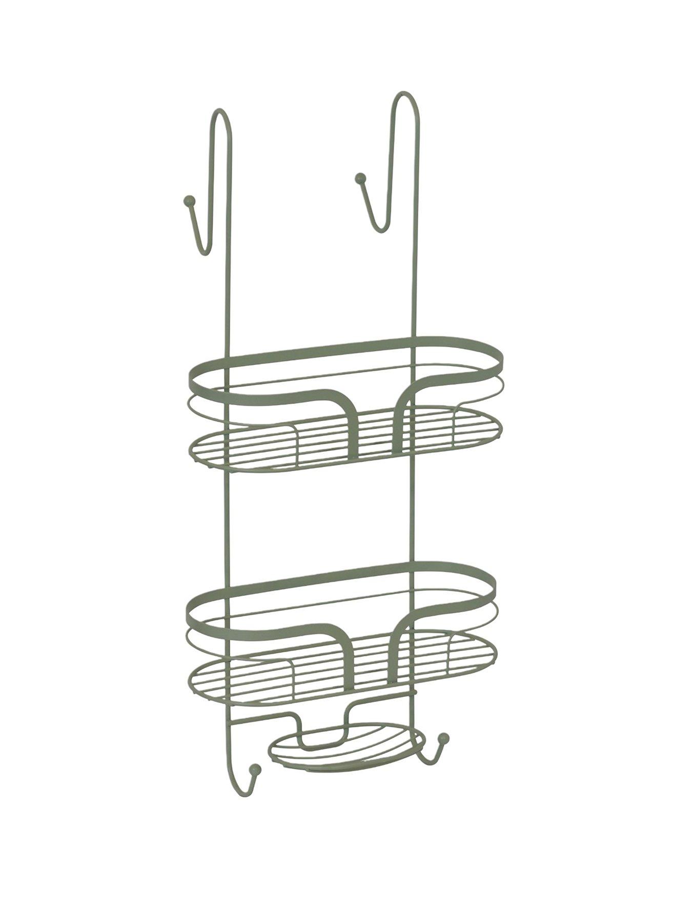 Image 2 of 3 of Showerdrape Dante 2 Tier Shower Caddy With Soap Basket Sage