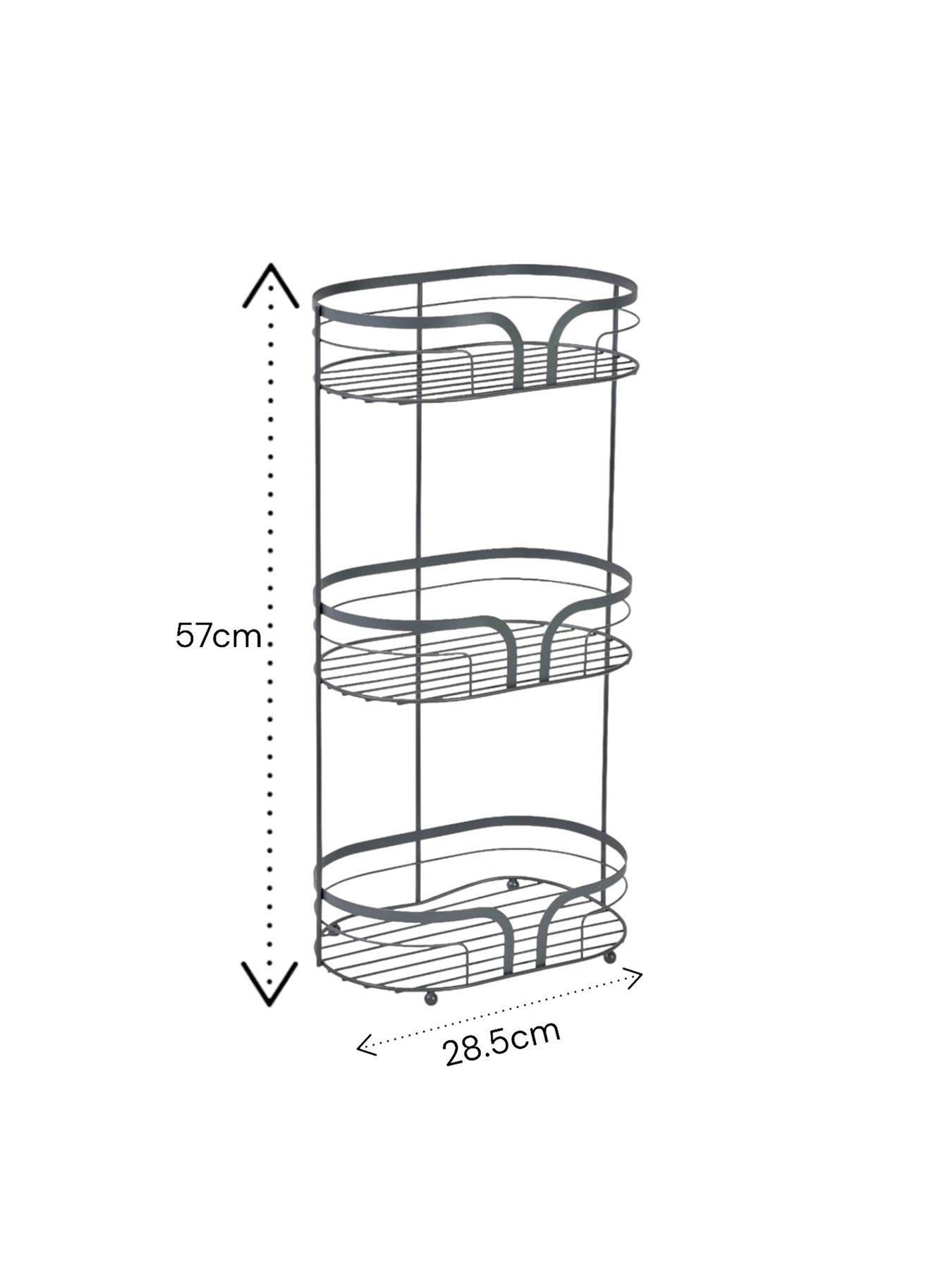 Image 3 of 3 of Showerdrape Dante Floor Caddy Grey