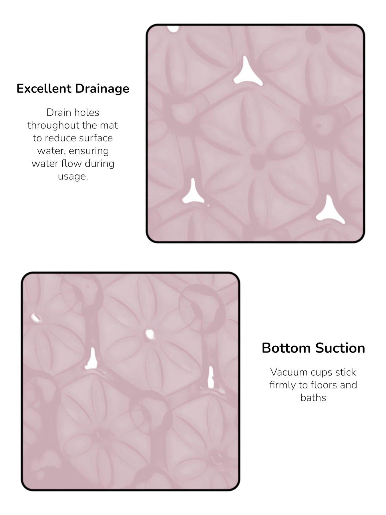 Image 2 of 4 of Showerdrape Laguna Anti Slip Pink Bath Mat
