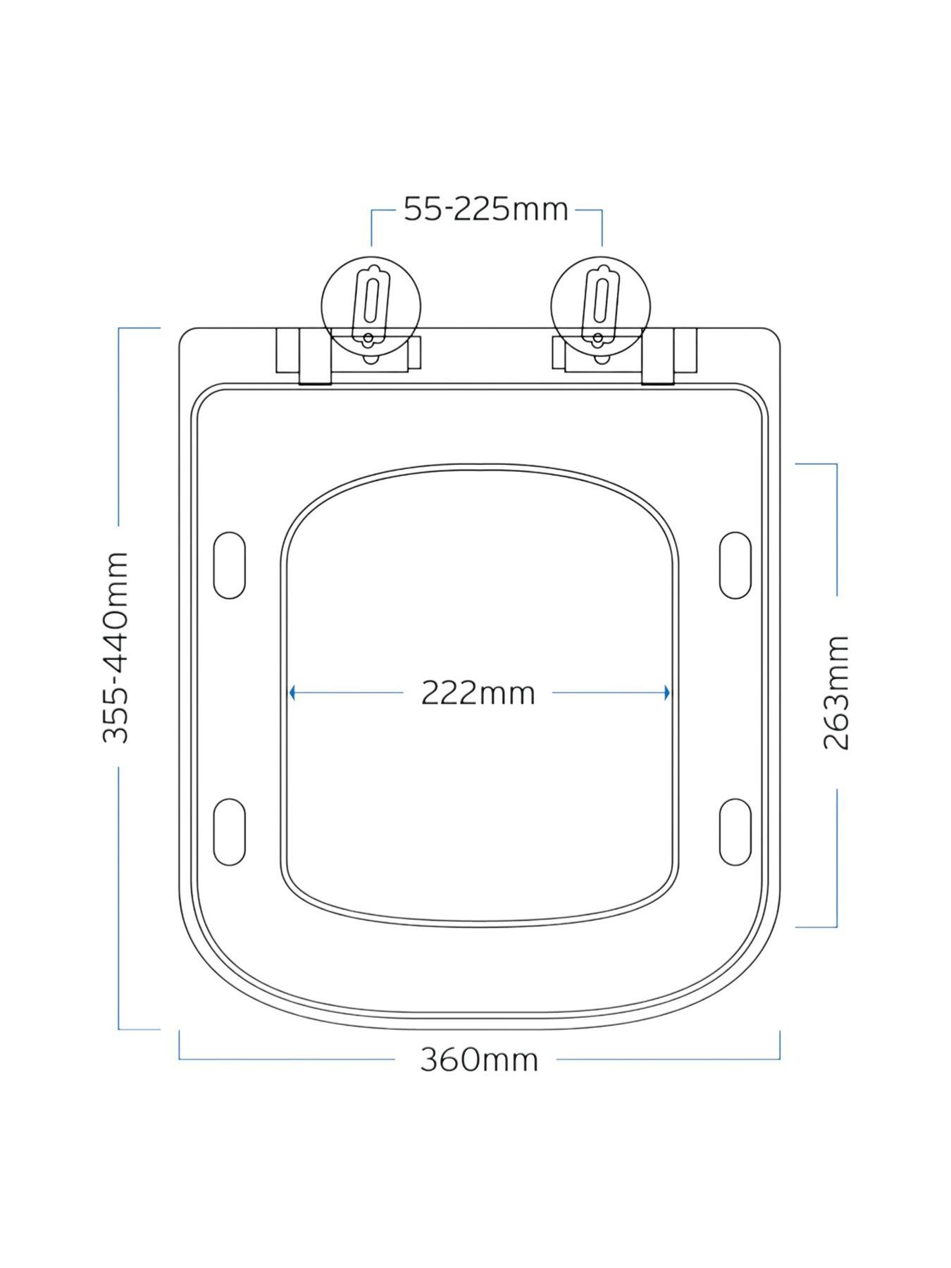 Image 5 of 6 of Showerdrape Malaga Square Toilet Seat