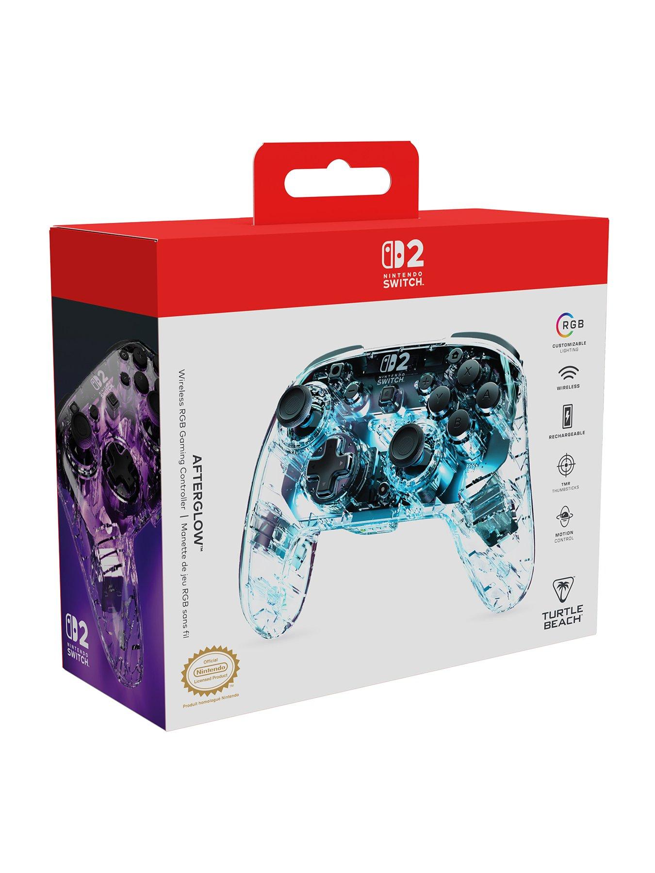 turtle-beach-afterglow-wireless-rgb-gaming-controller-for-nintendo-switch-2-clearstillFront