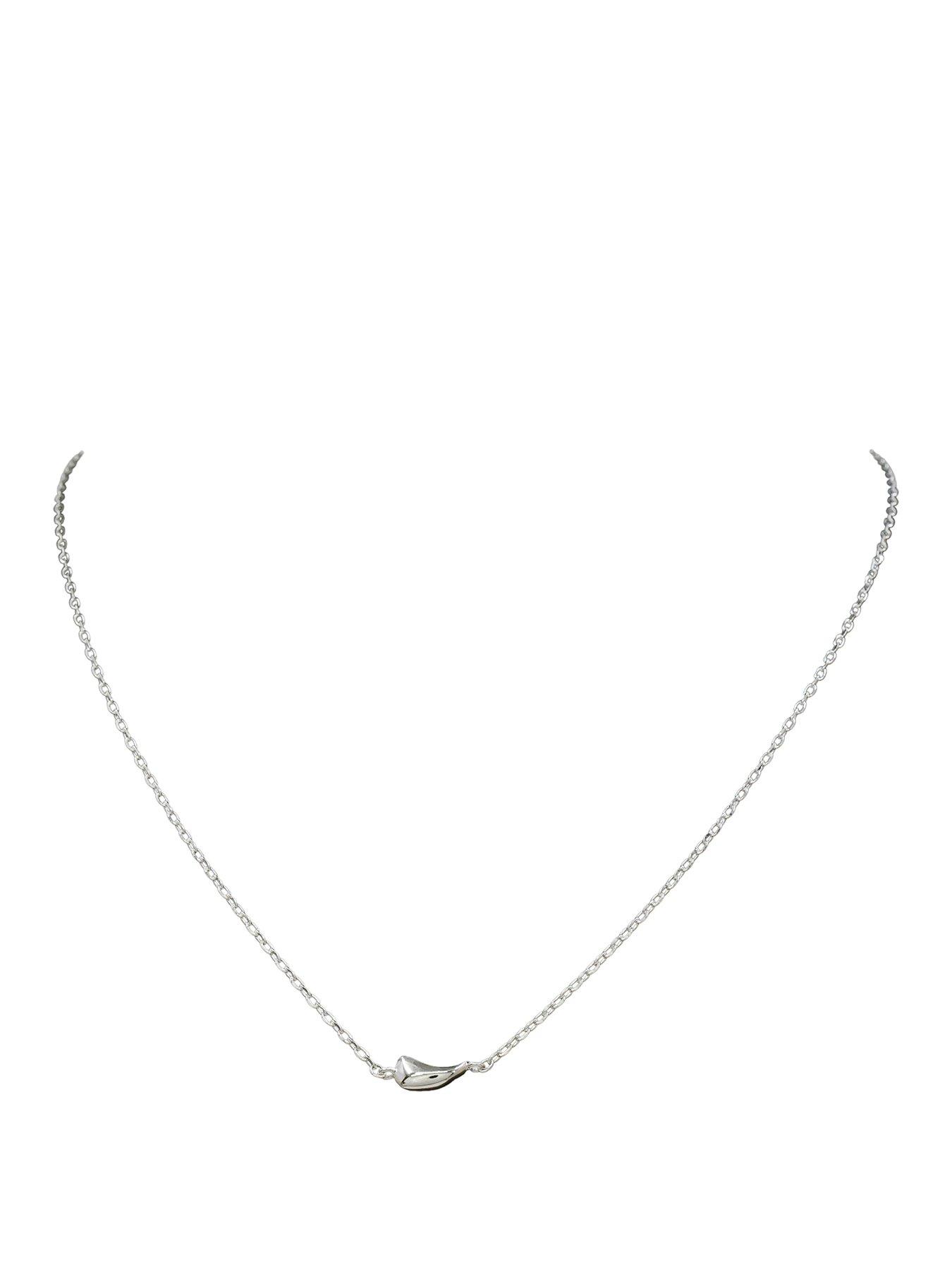The Edit HS Edit TEARDROP Sterling Silver Teardrop Pendant Necklace